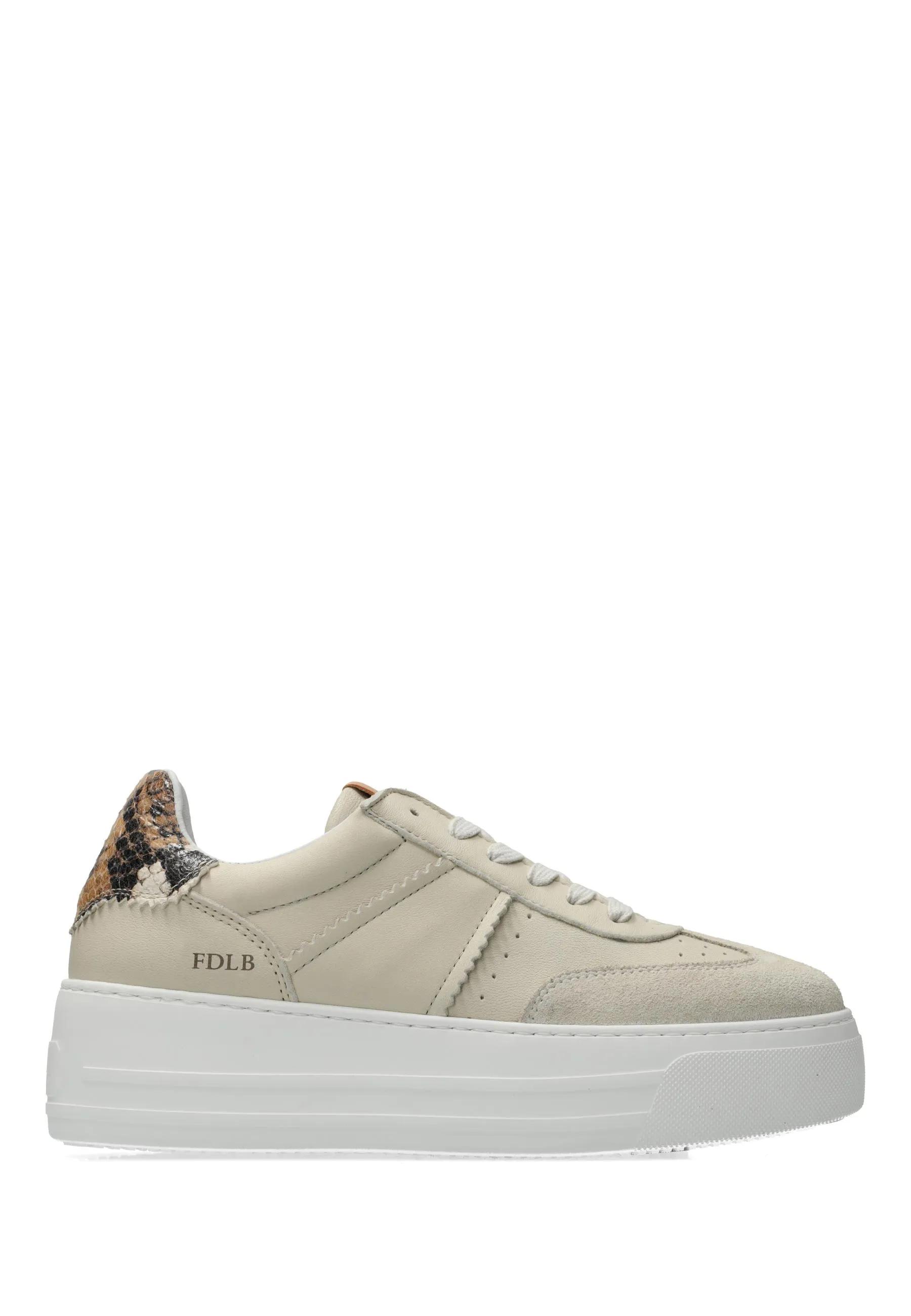 Vajen Babs sneaker Leer Wit/Bruin