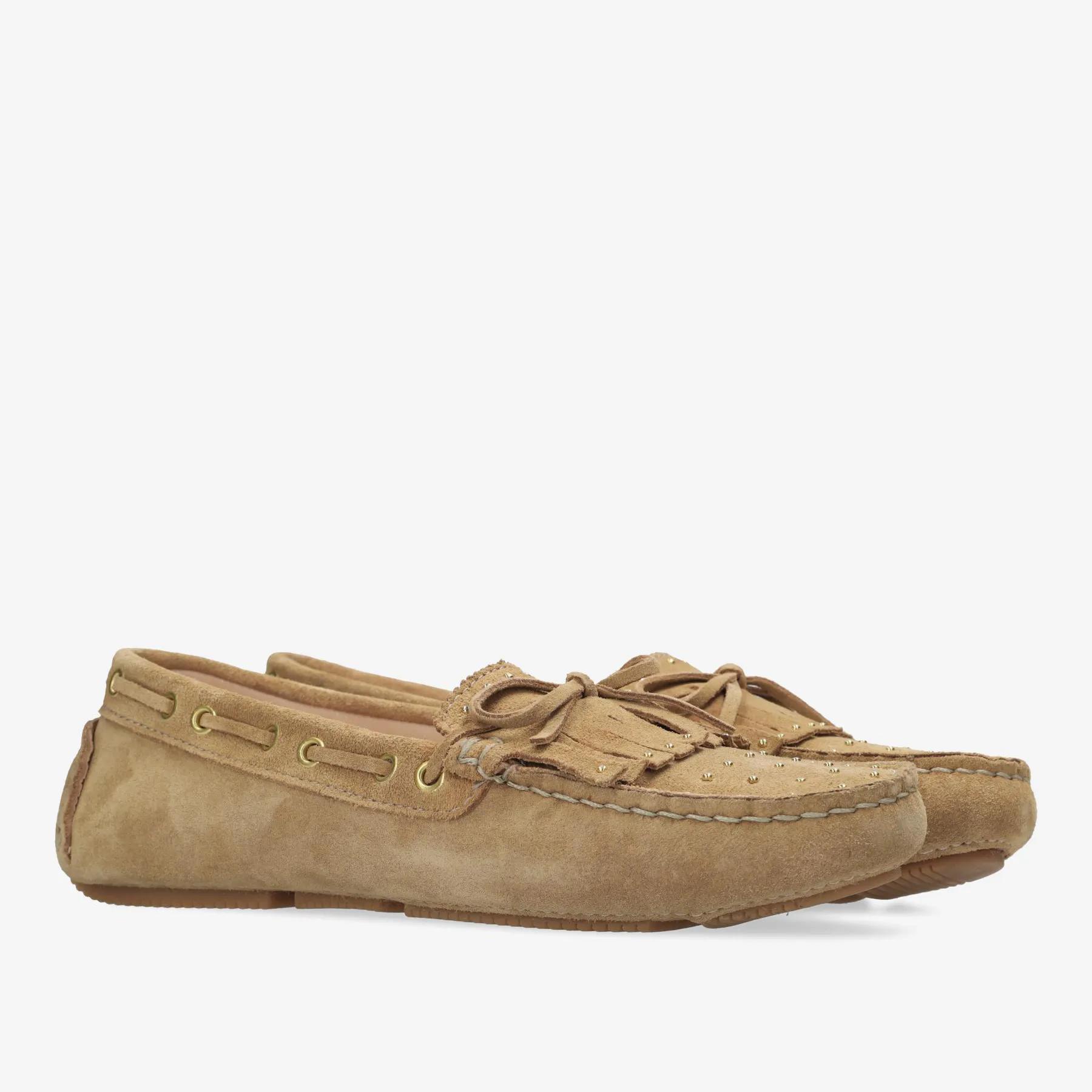 Billy Indy mocassin suède licht cognac