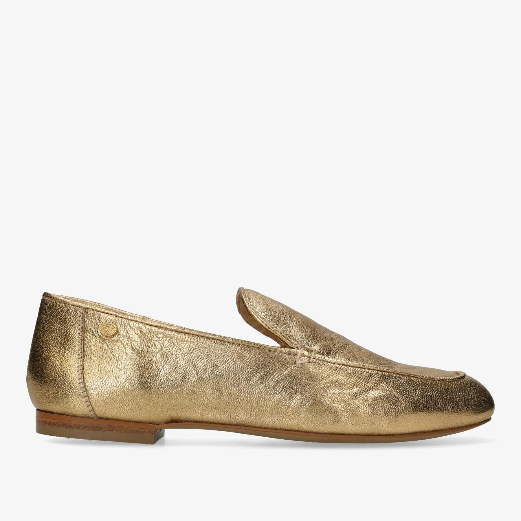Elexis instapper metallic leer goud