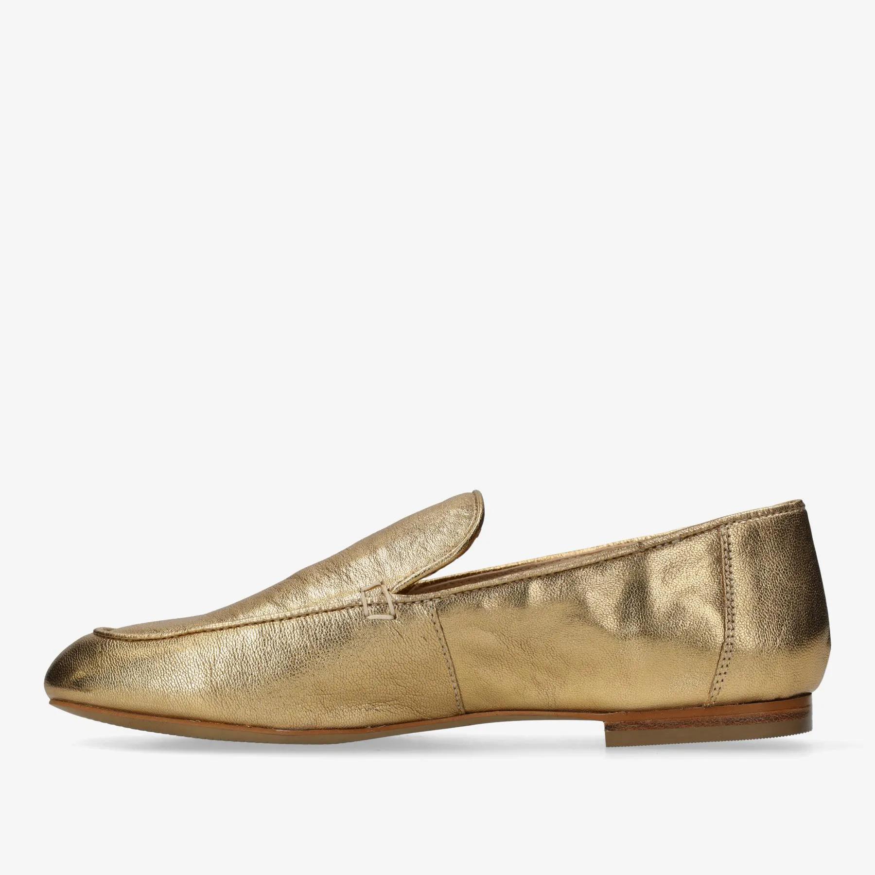 Elexis instapper metallic leer goud