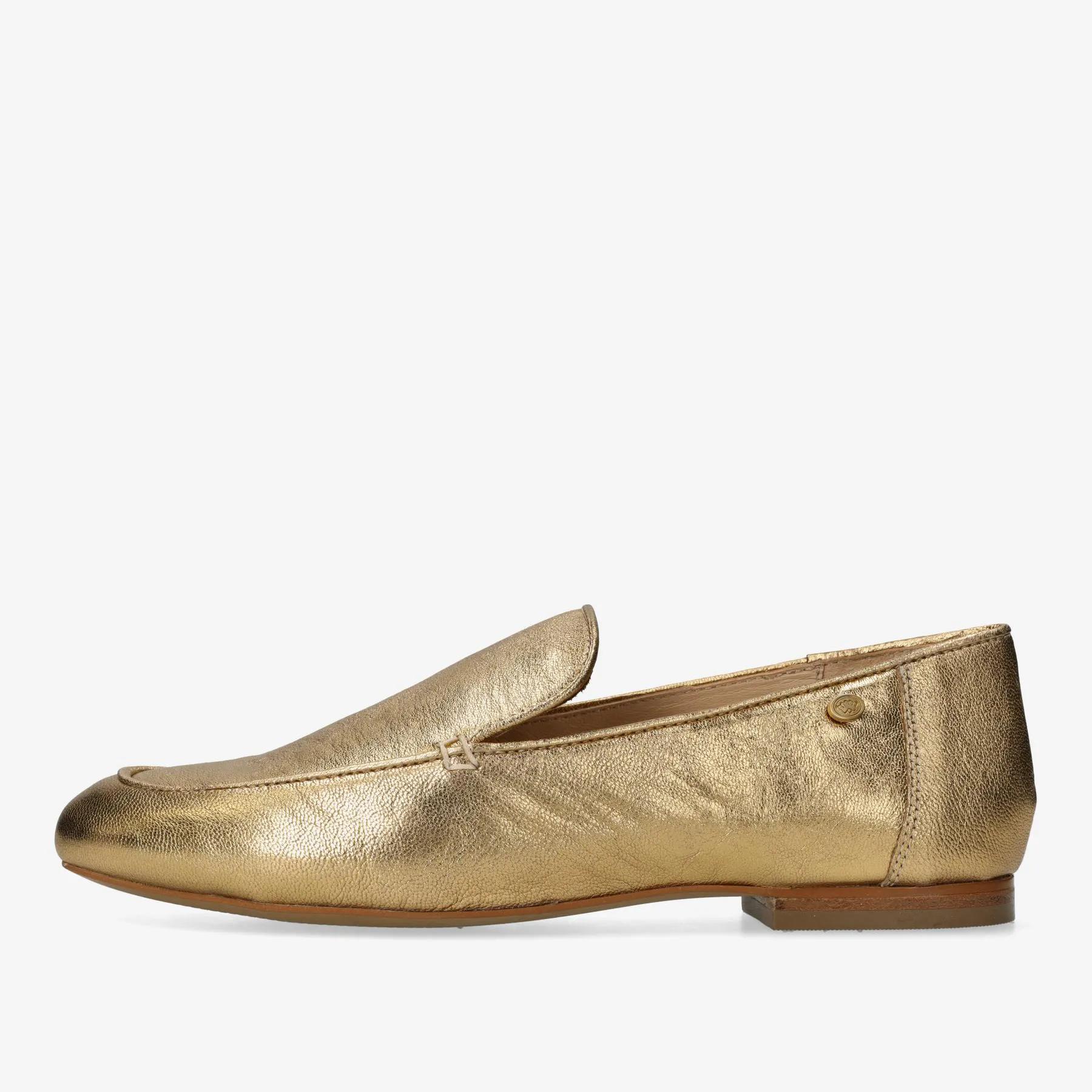 Elexis instapper metallic leer goud