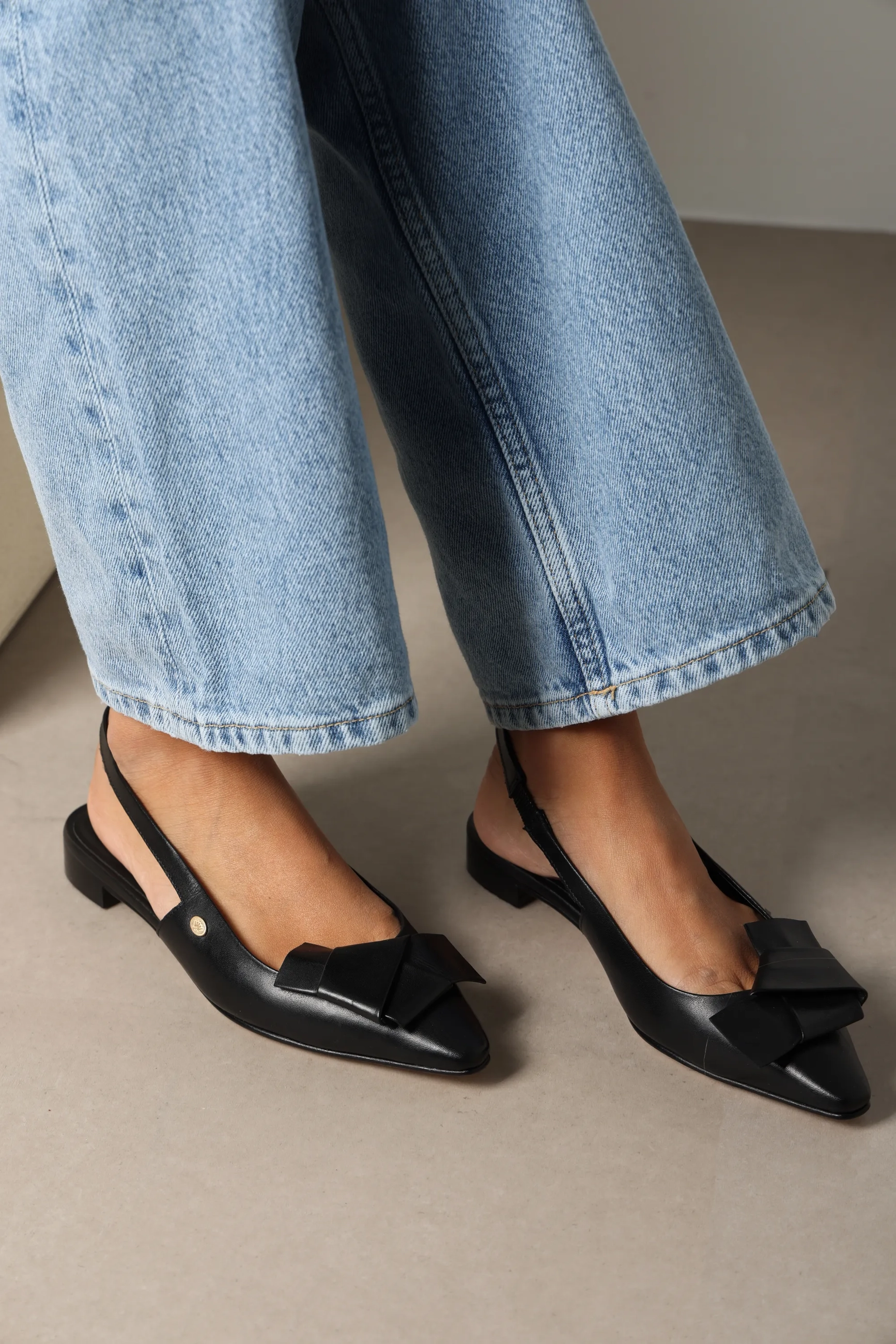 Elisse Sling slingback nappaleer zwart