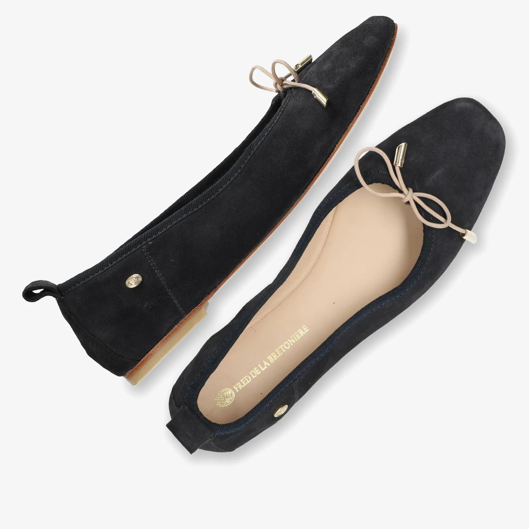 Idris Balletto ballerina luxury suède marineblauw