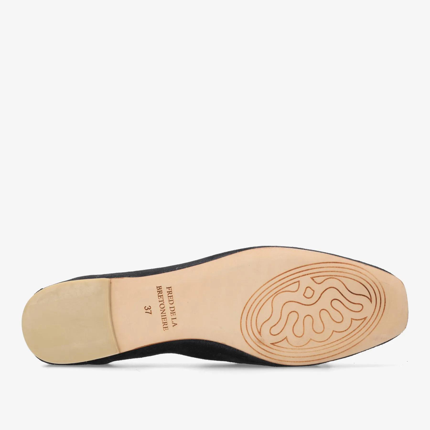 Idris Balletto ballerina luxury suède marineblauw