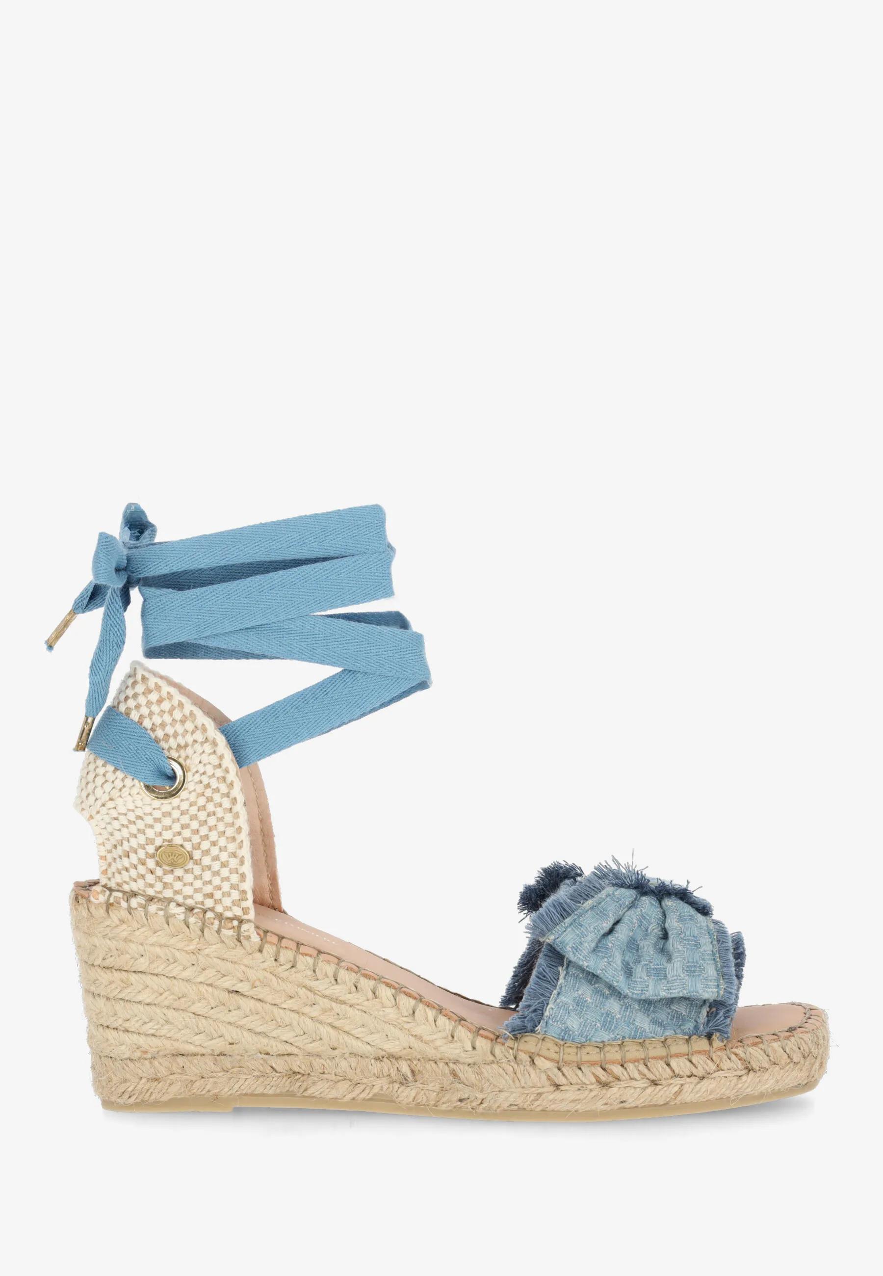 Eve Schleifen-Espadrille Jeans Jeansblau