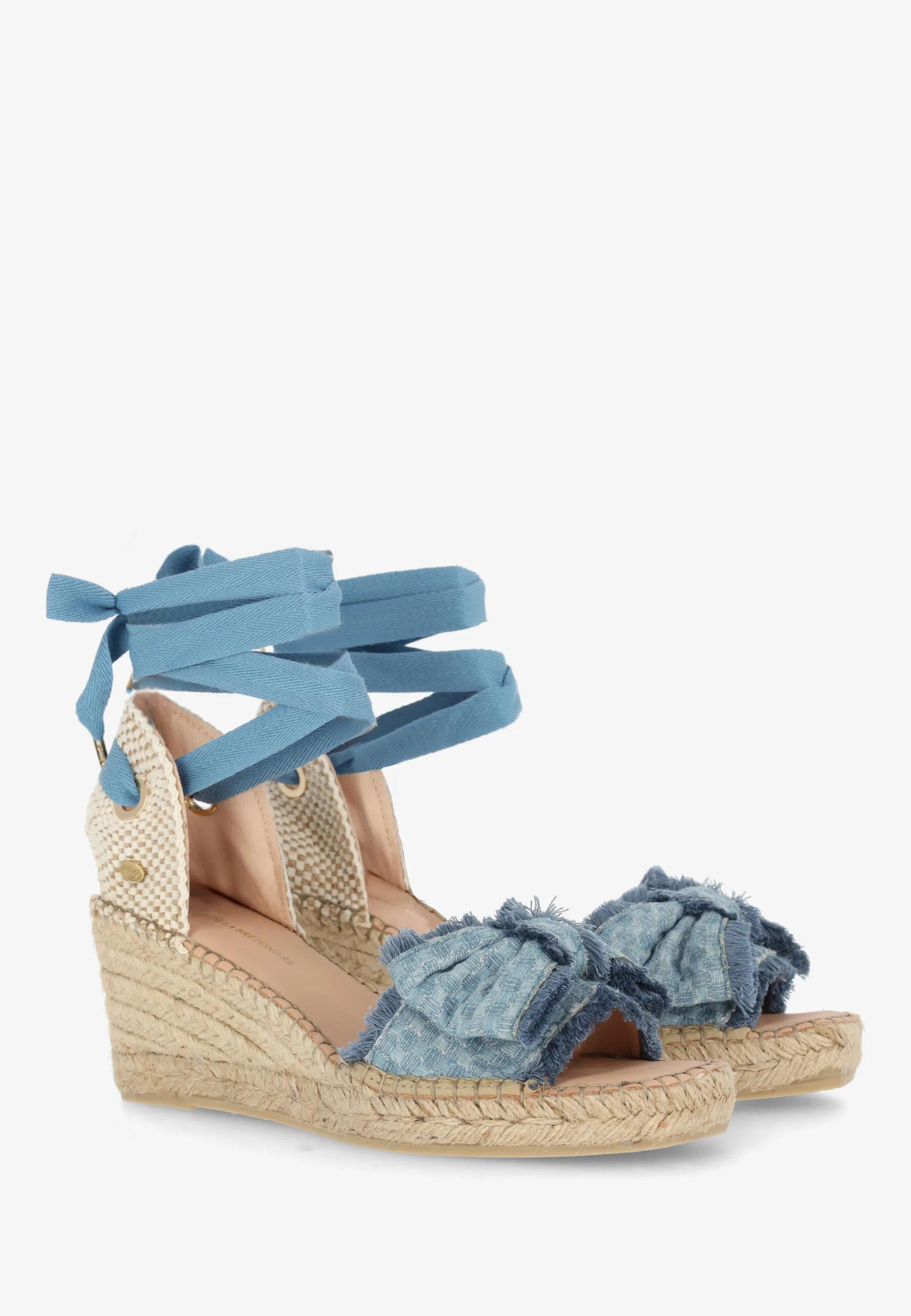 Eve Schleifen-Espadrille Jeans Jeansblau