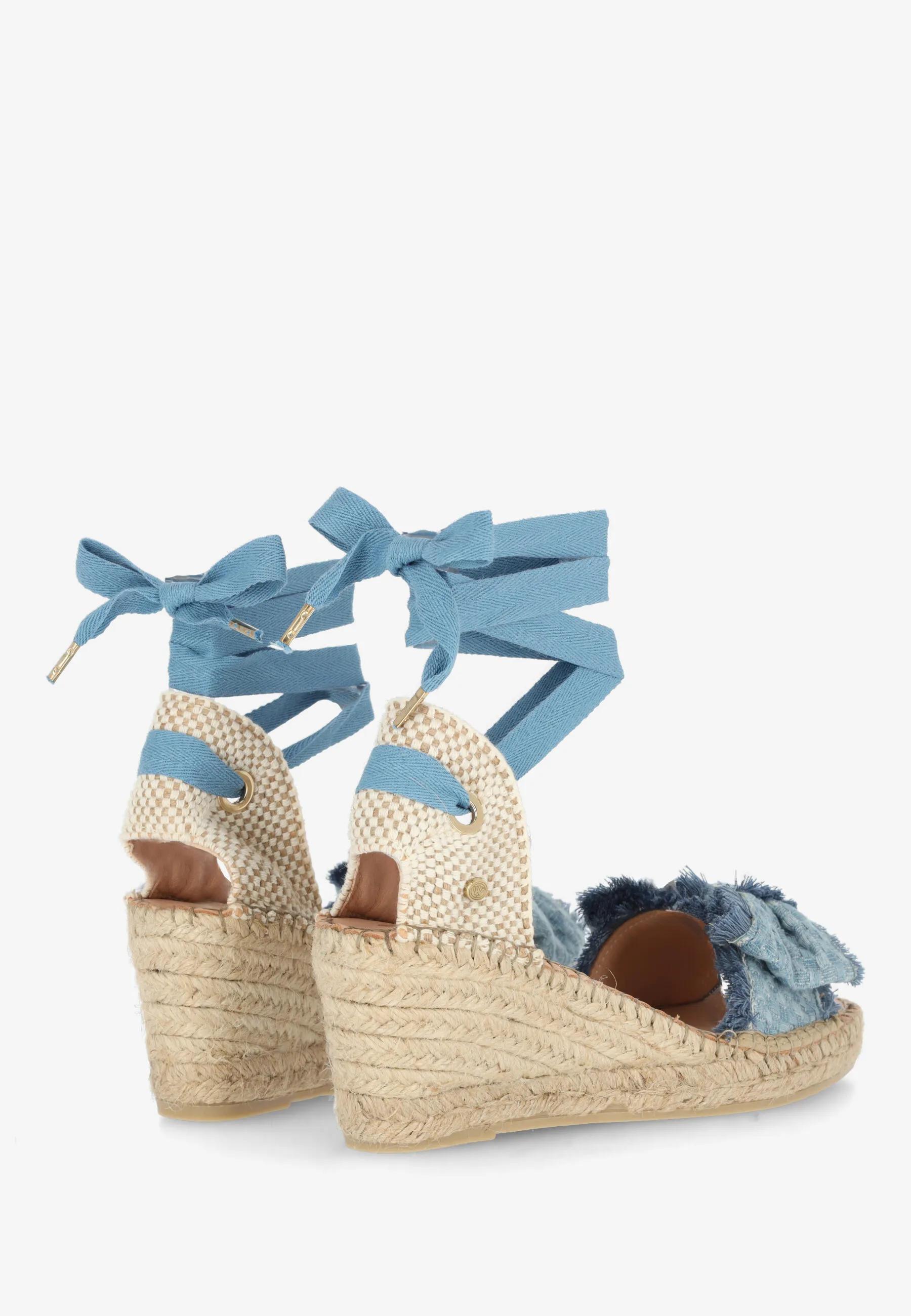 Eve Schleifen-Espadrille Jeans Jeansblau
