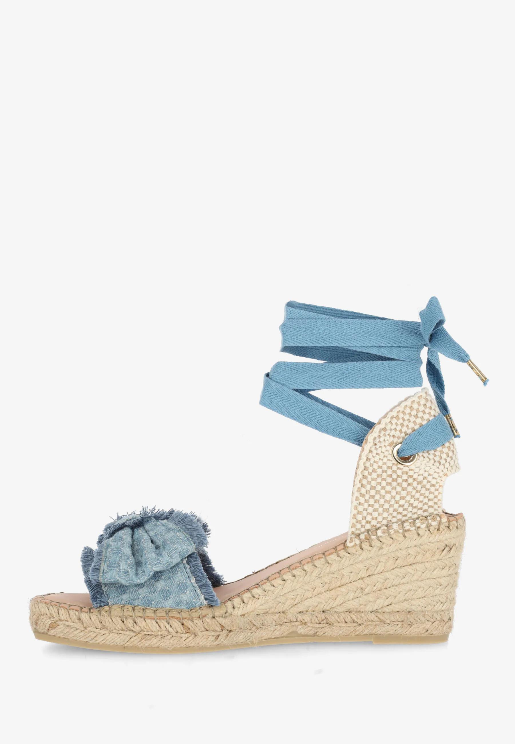 Eve Schleifen-Espadrille Jeans Jeansblau