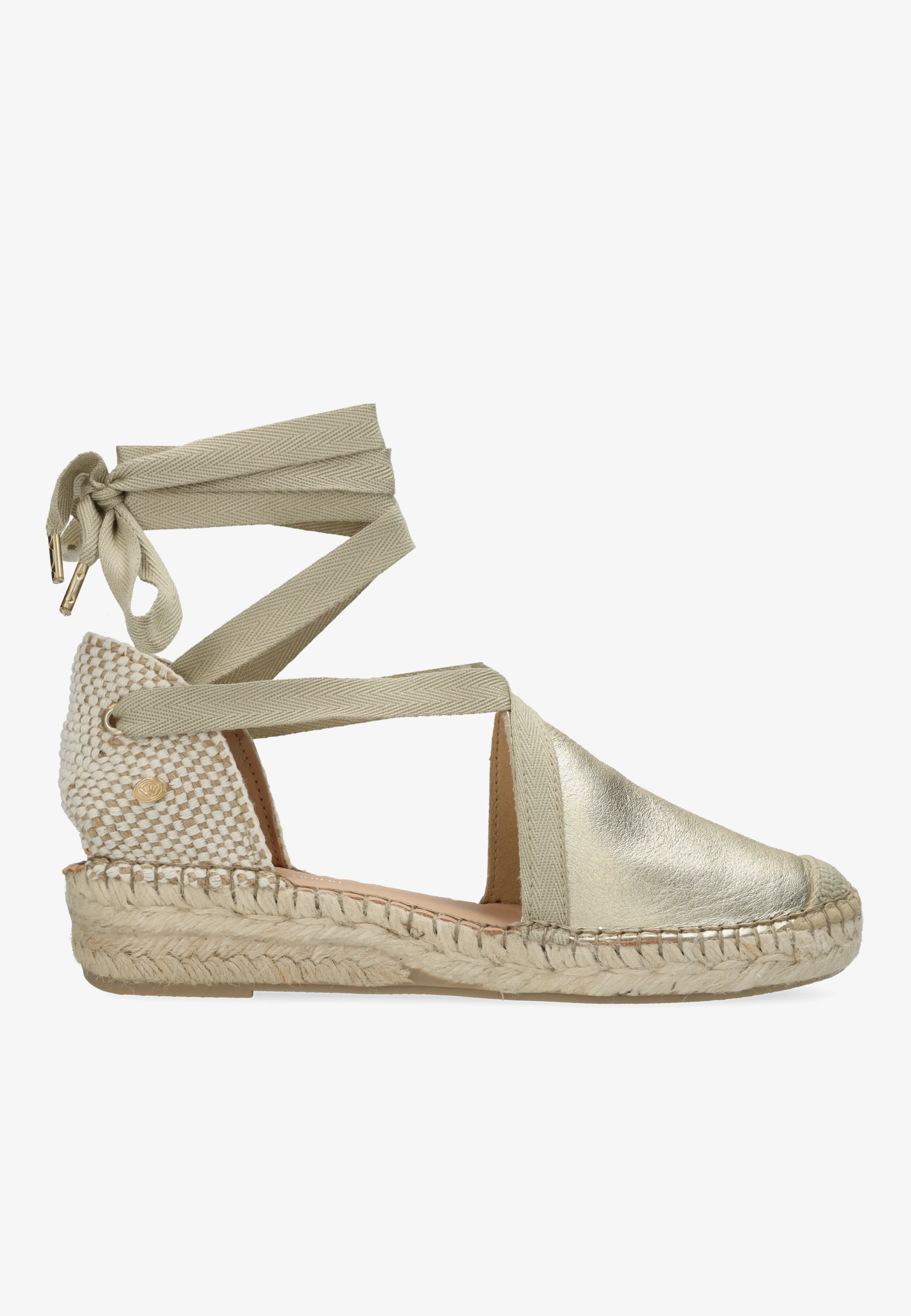 Romi Luz espadrille metallic lichtgoud