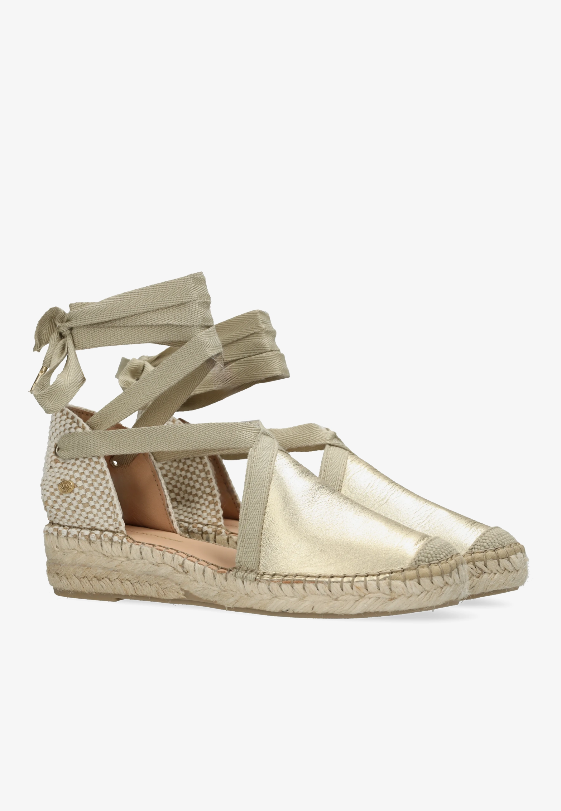 Romi Luz espadrille metallic lichtgoud