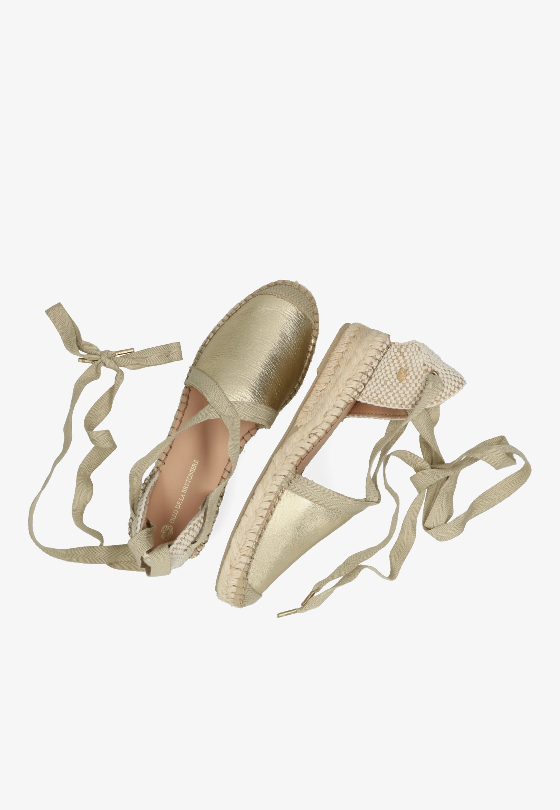 Romi Luz espadrille metallic lichtgoud