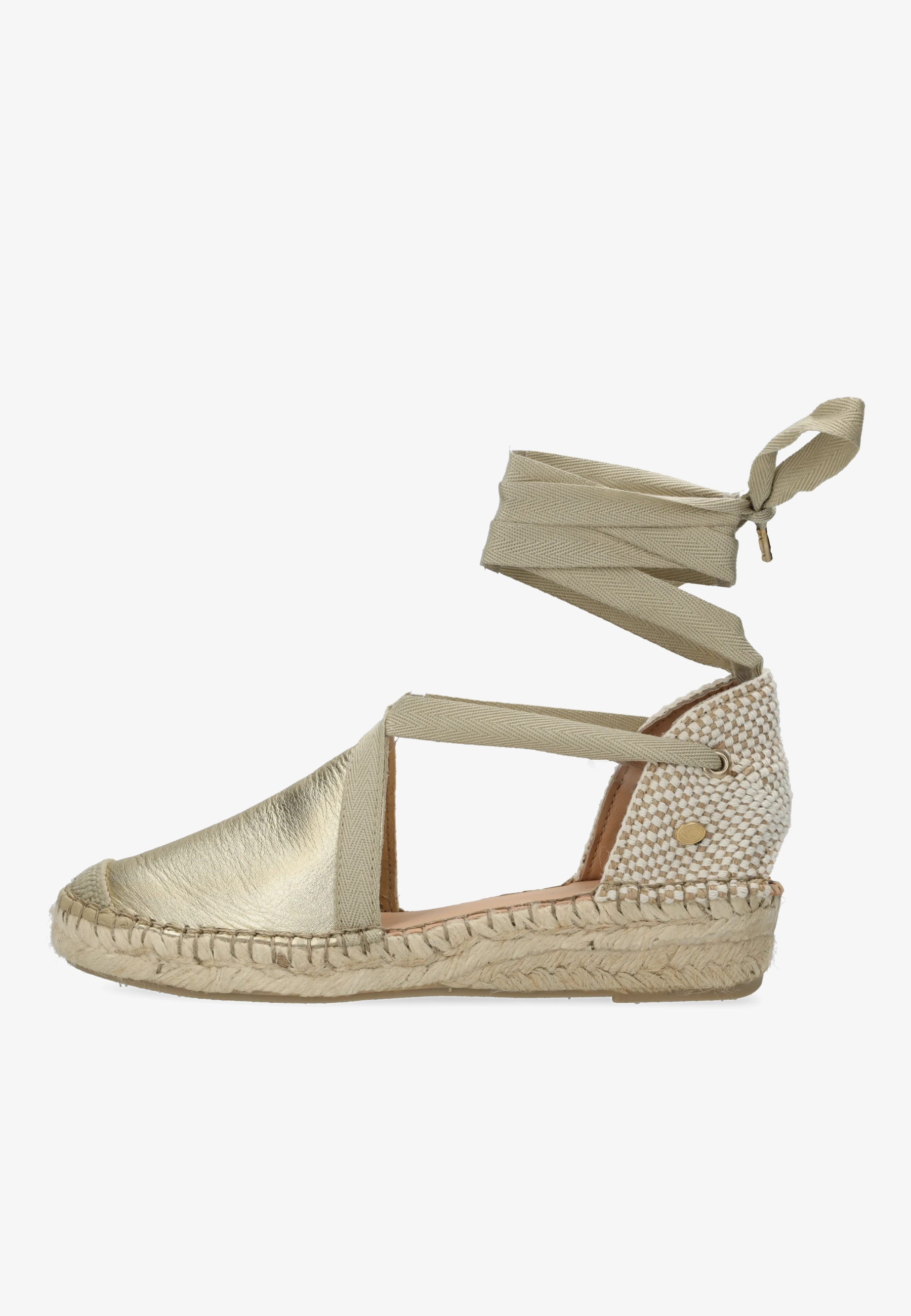 Romi Luz espadrille metallic lichtgoud