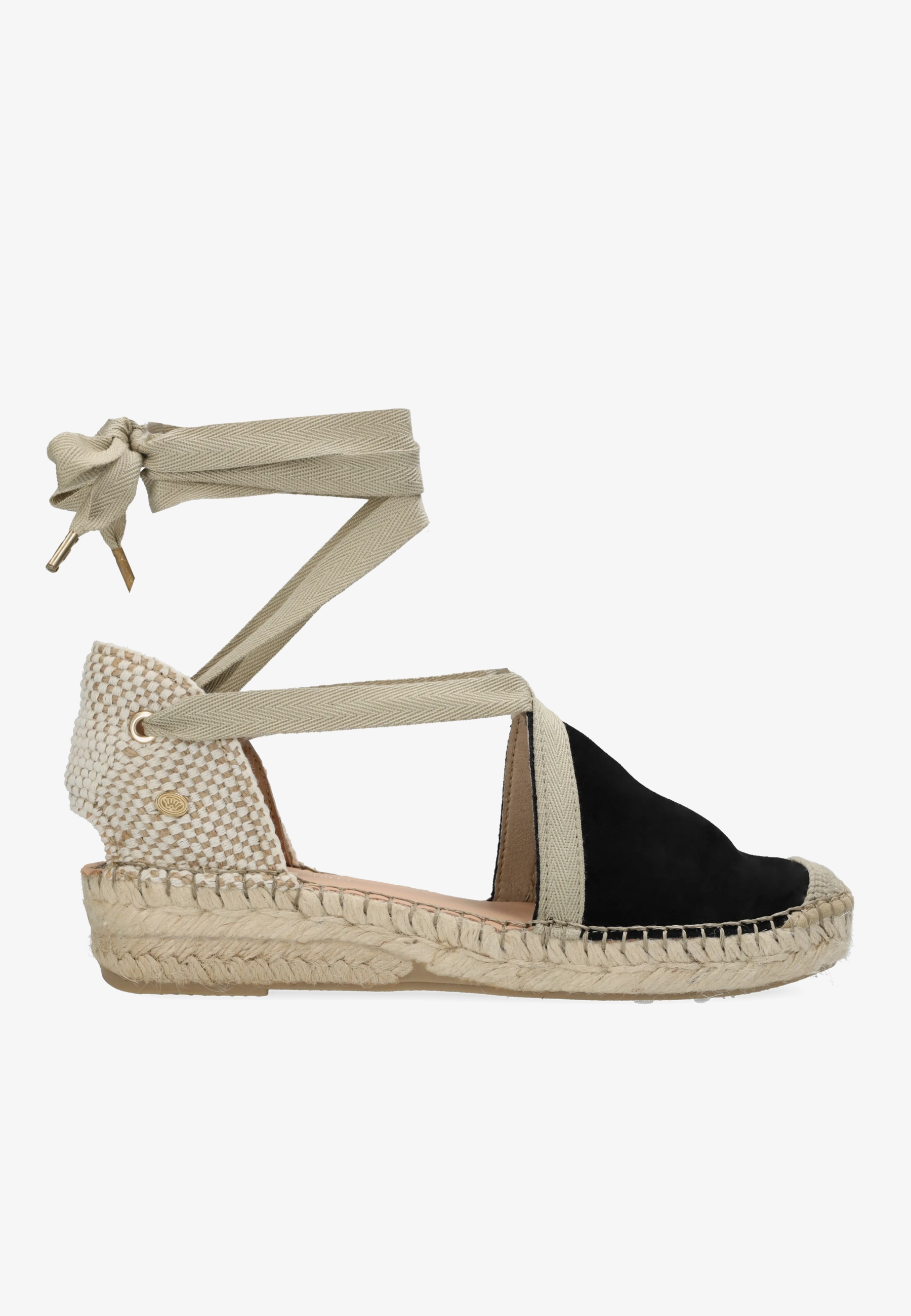 Romi Luz espadrille suède zwart