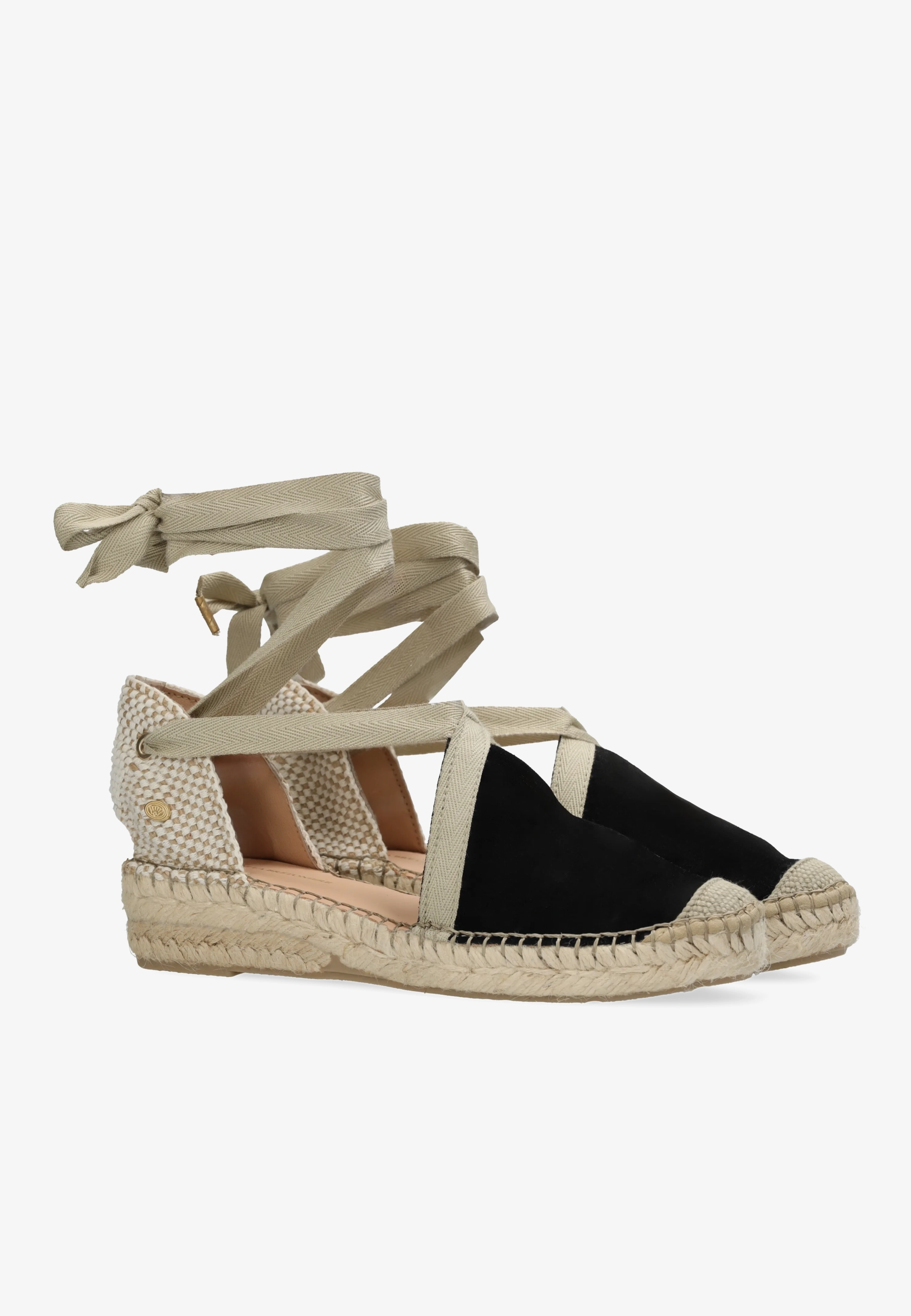Romi Luz espadrille suède zwart