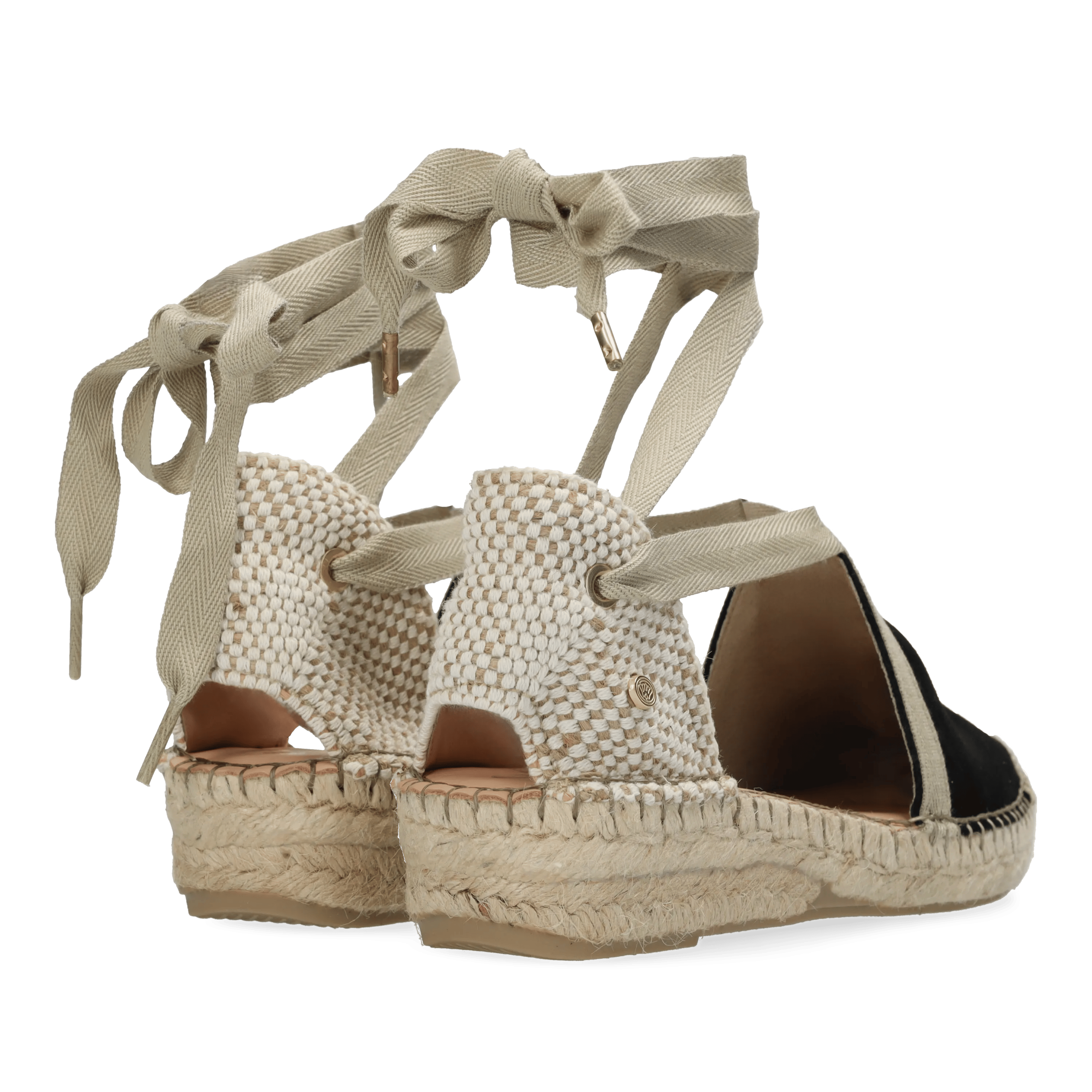 Romi Luz Espadrille Veloursleder Schwarz