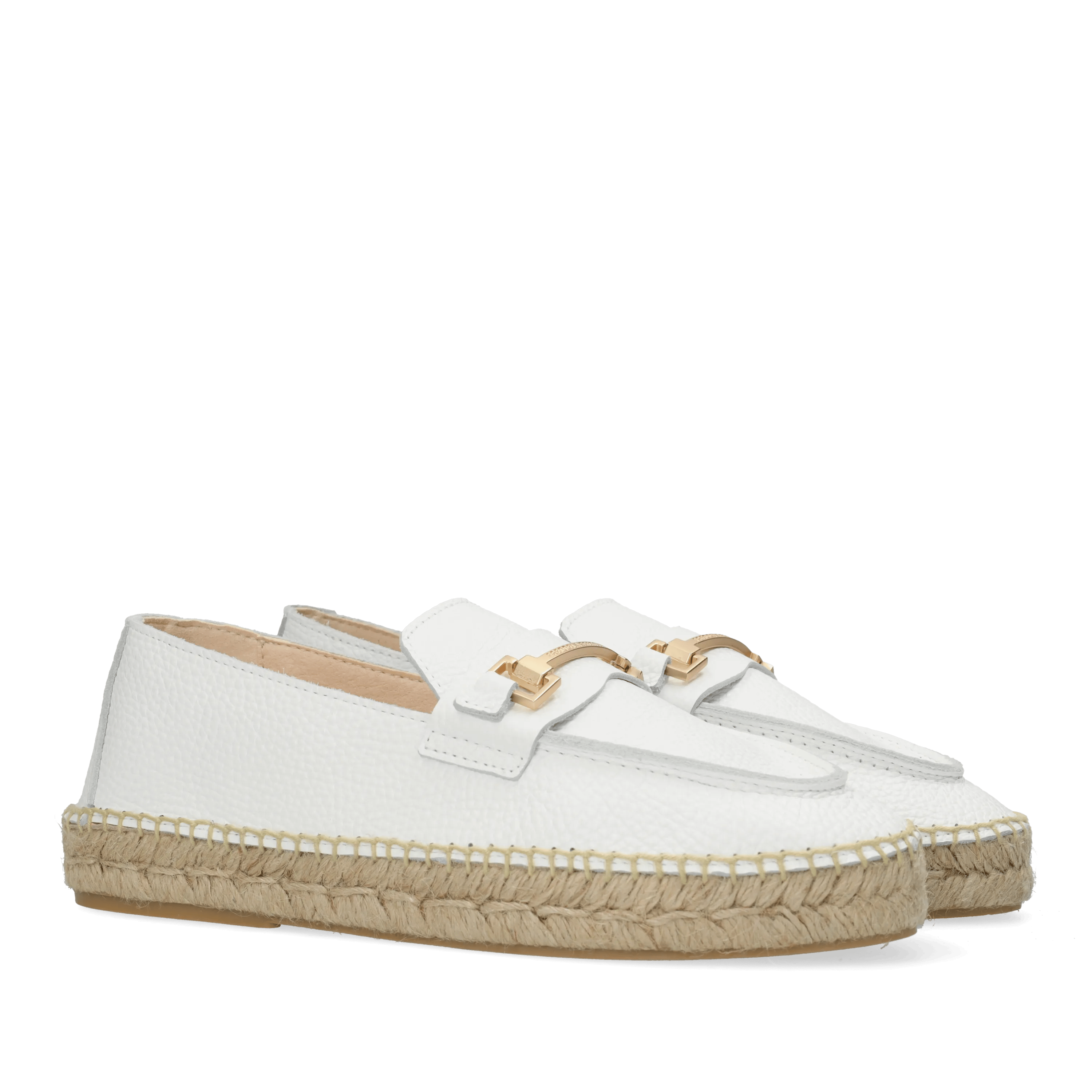 Eazia Giorgi Espadrille Leder Weiß