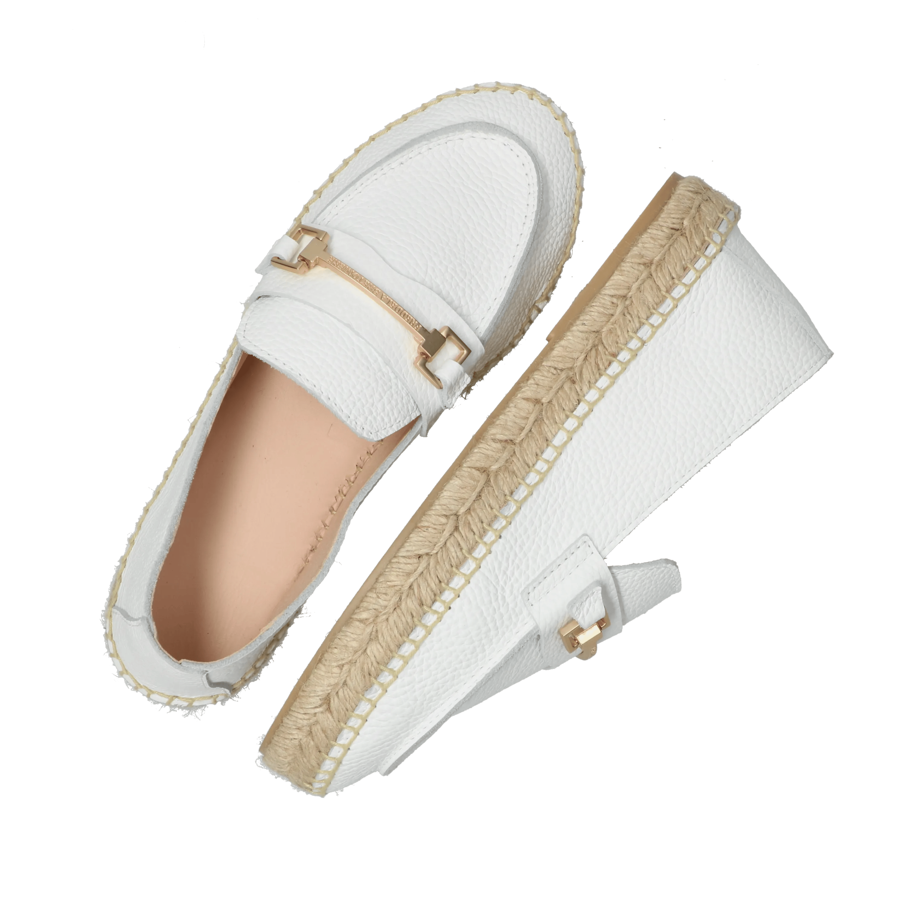 Eazia Giorgi Espadrille Leder Weiß
