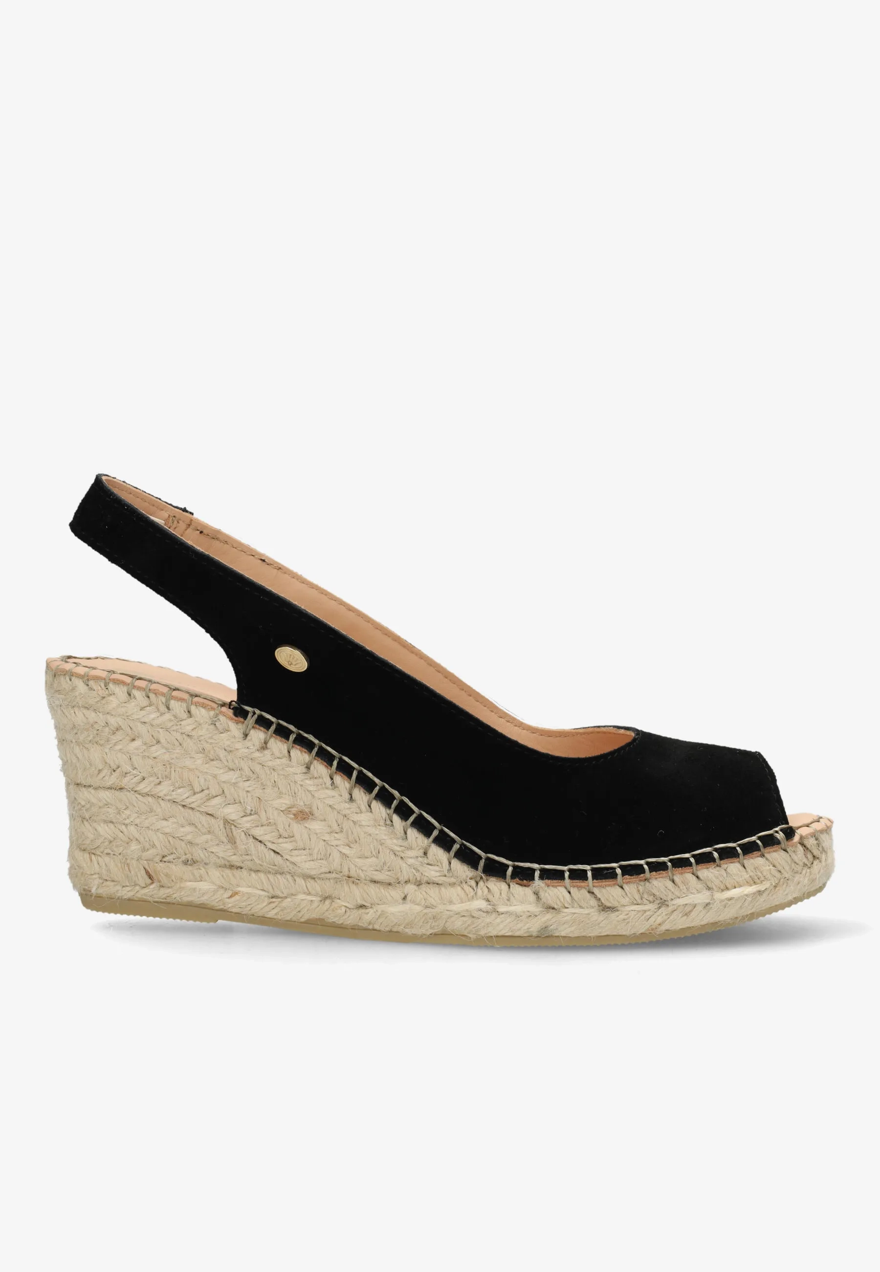 Clare Beau espadrille Suède Zwart