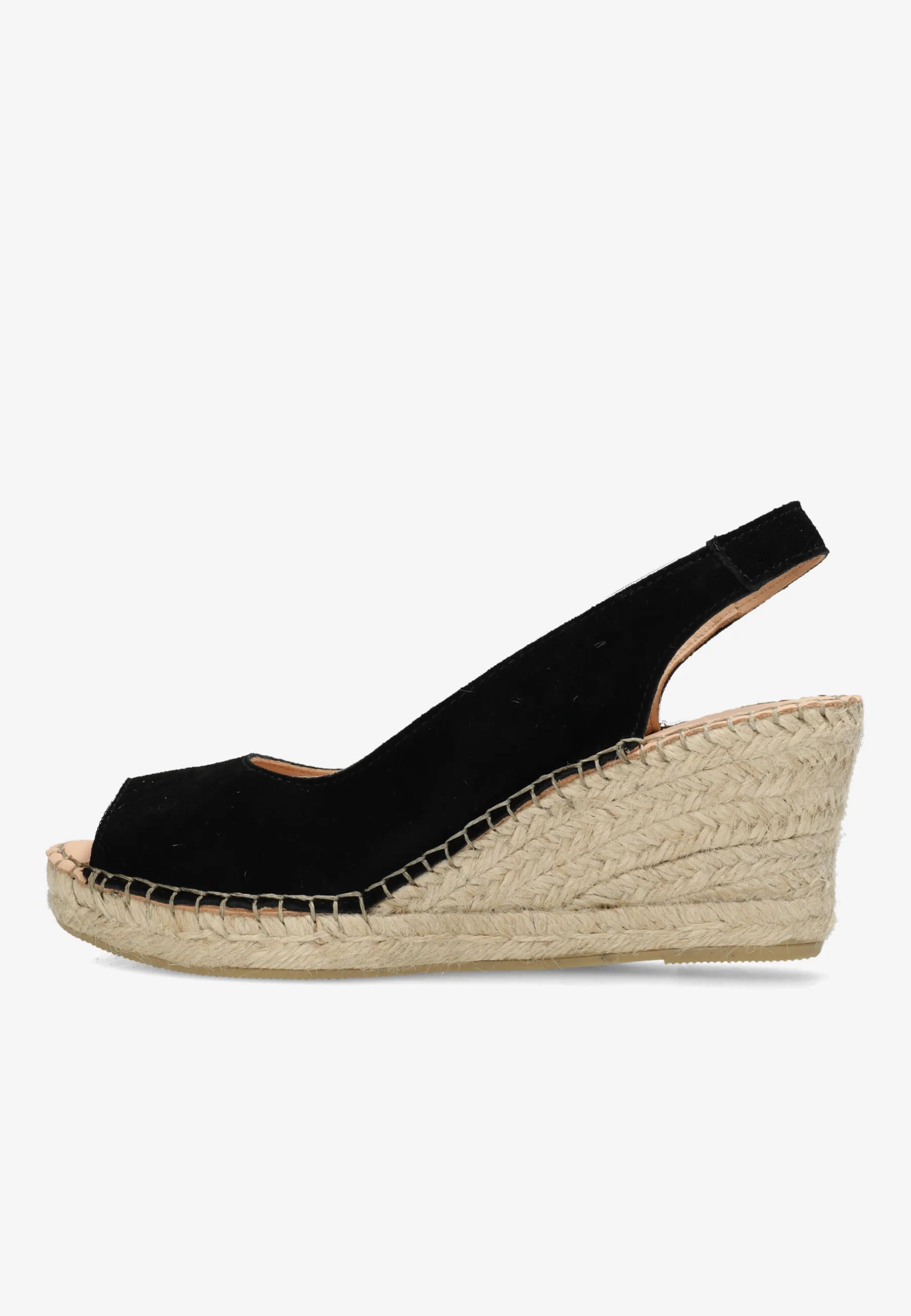 Clare Beau espadrille Suède Zwart