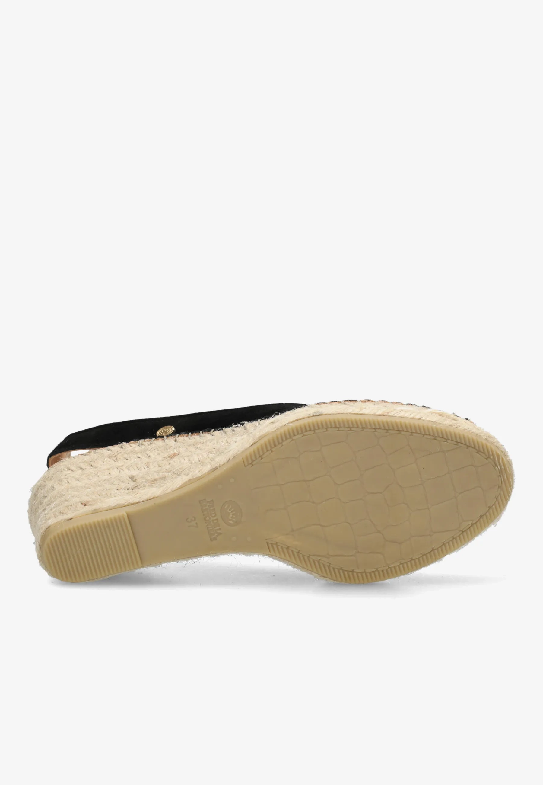 Clare Beau espadrille Suède Zwart
