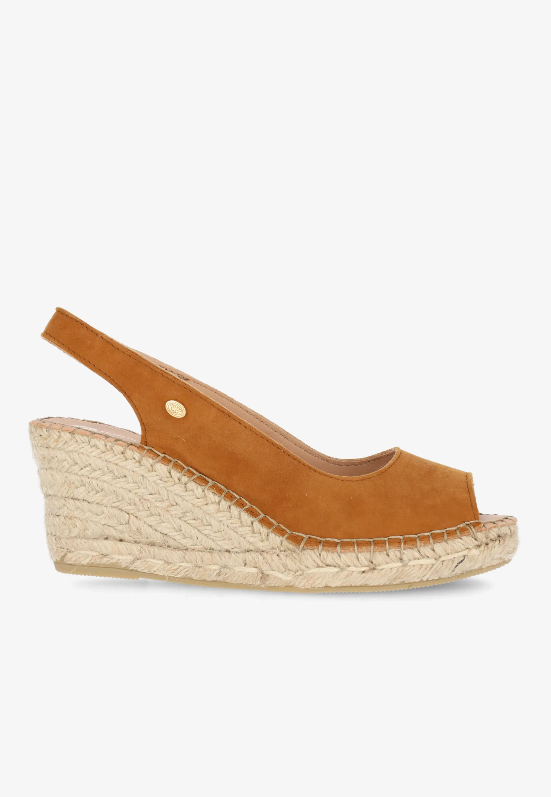 Clare Beau espadrille Suède Cognac