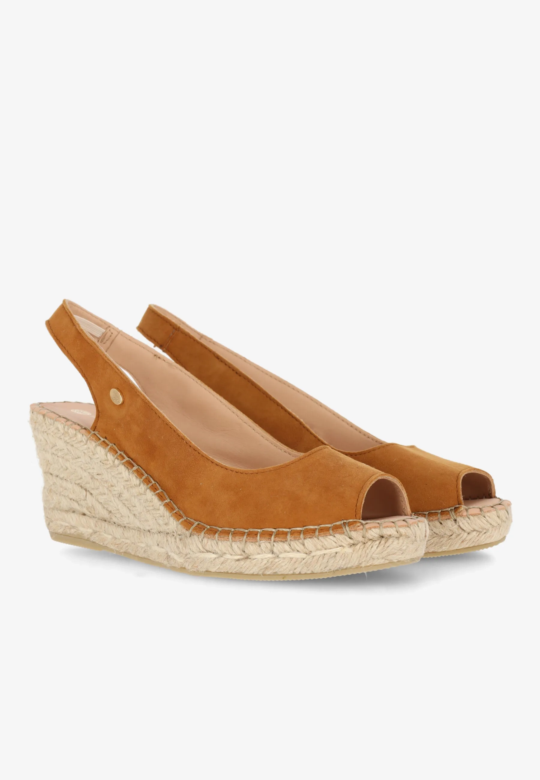 Clare Beau espadrille Suède Cognac
