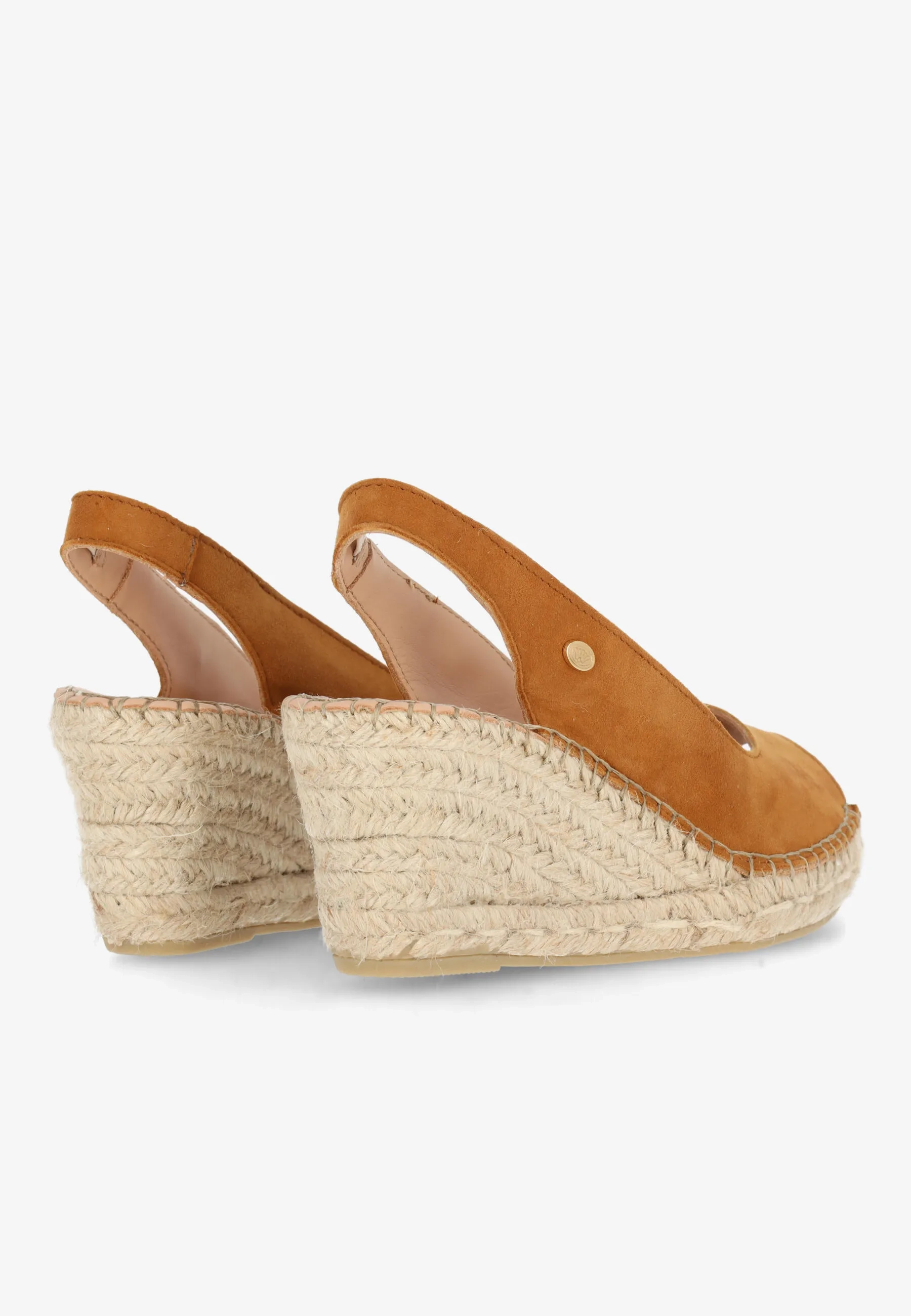 Clare Beau espadrille Suède Cognac