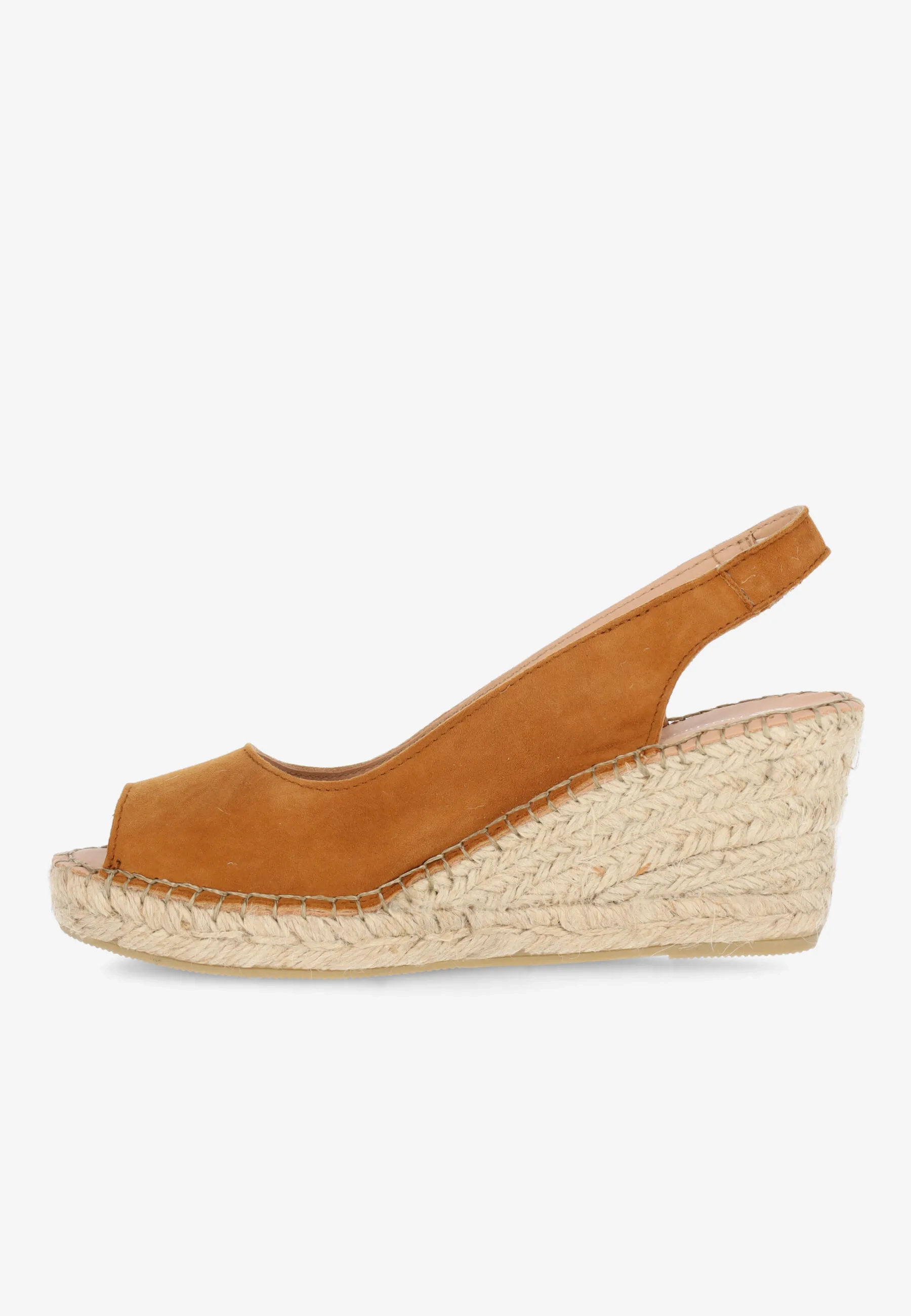 Clare Beau espadrille Suède Cognac