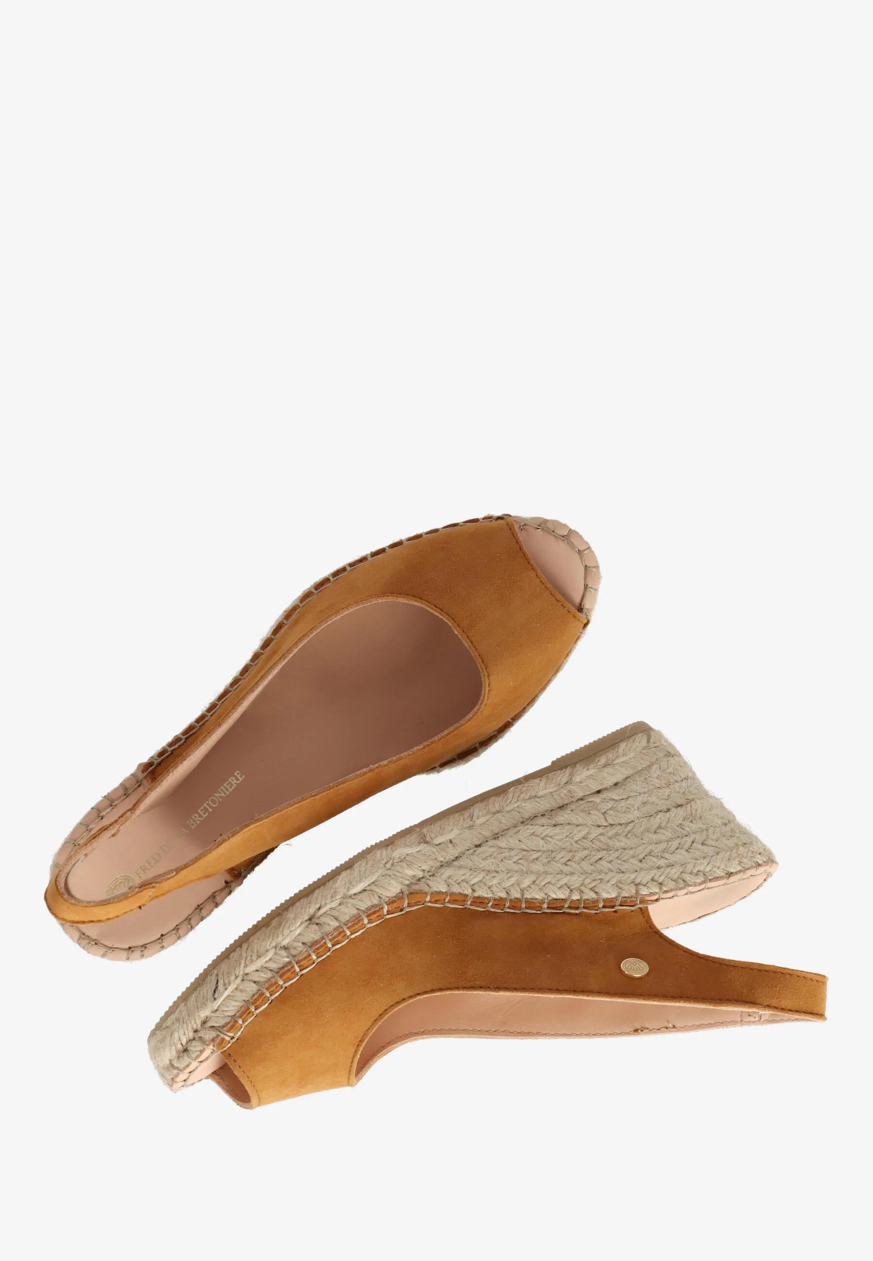 Clare Beau Espadrille Veloursleder Cognac
