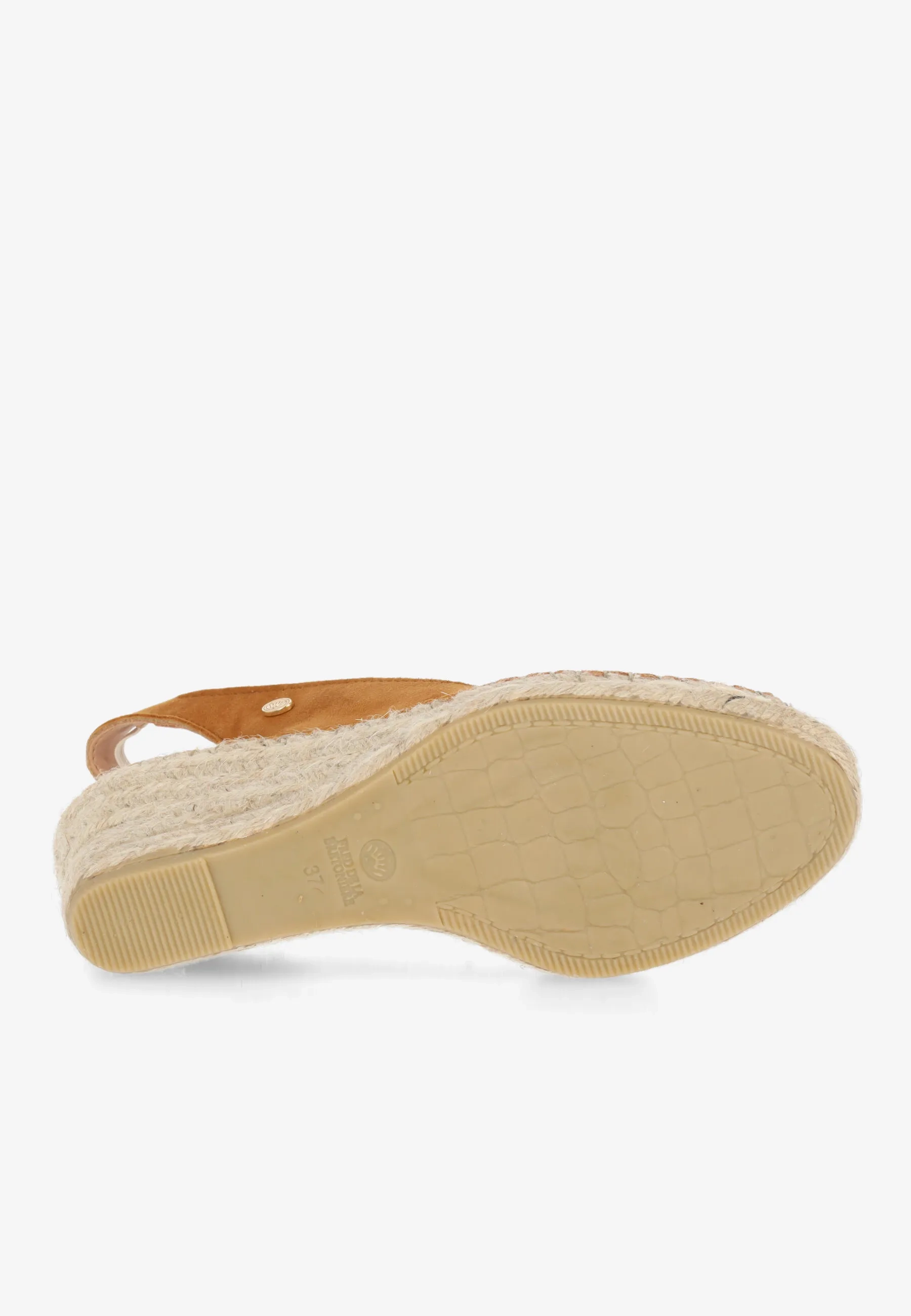 Clare Beau espadrille Suède Cognac