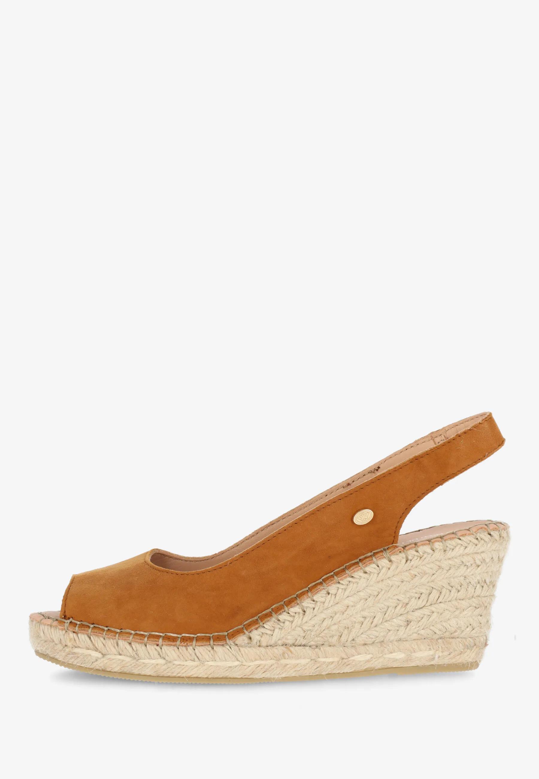 Clare Beau Espadrille Veloursleder Cognac