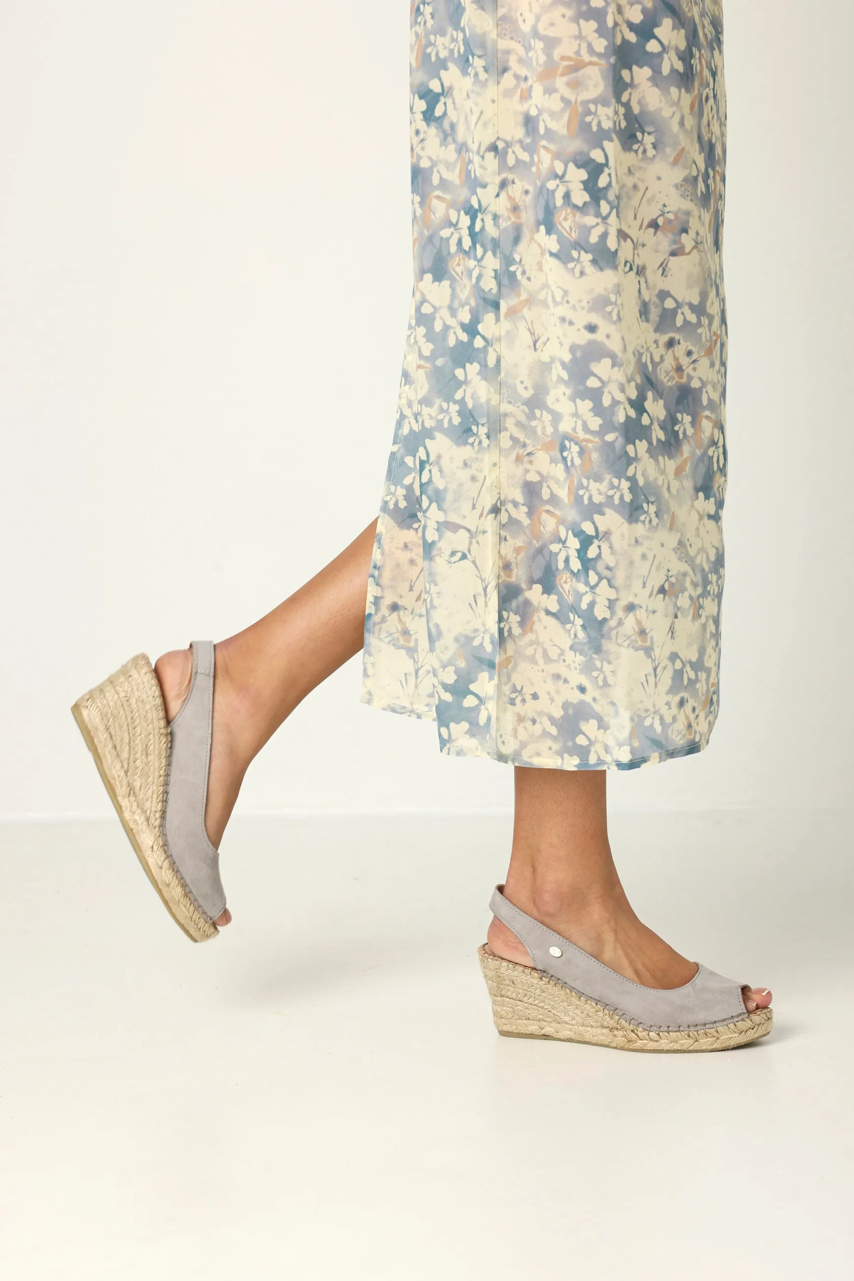 Clare Beau espadrille Suède Taupe