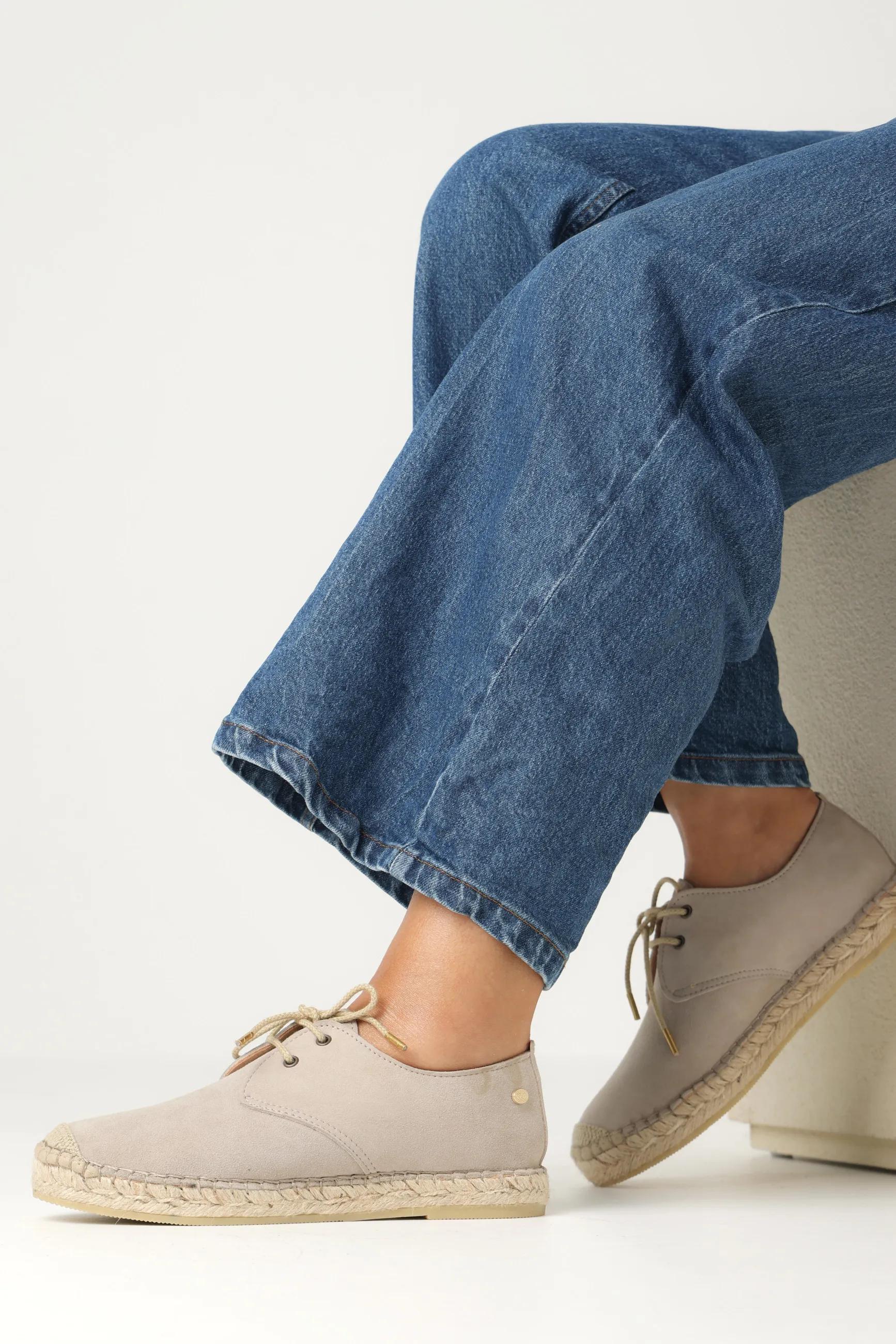 Mili Luna espadrille Suède Taupe