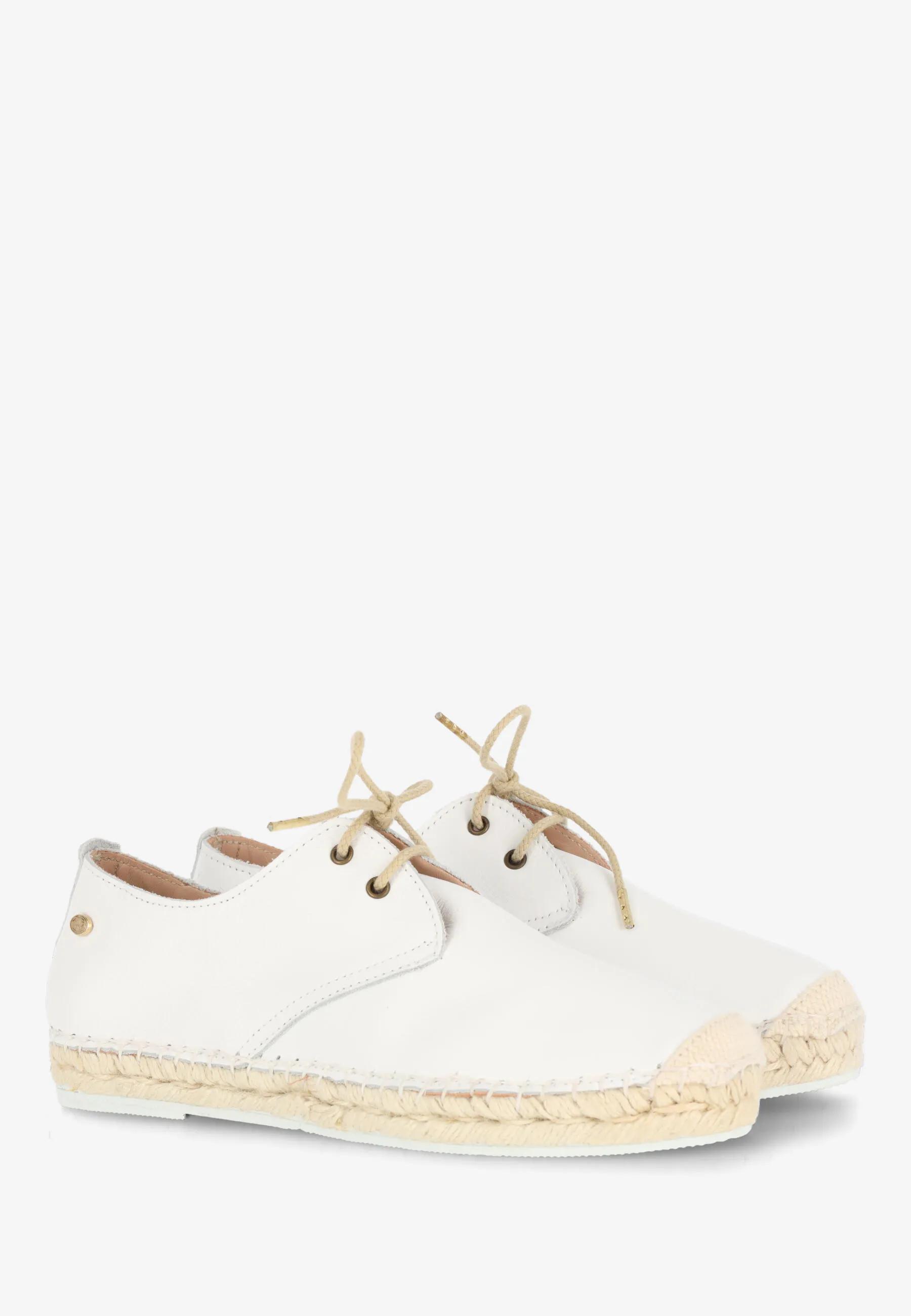Mili Luna espadrille Leer Wit