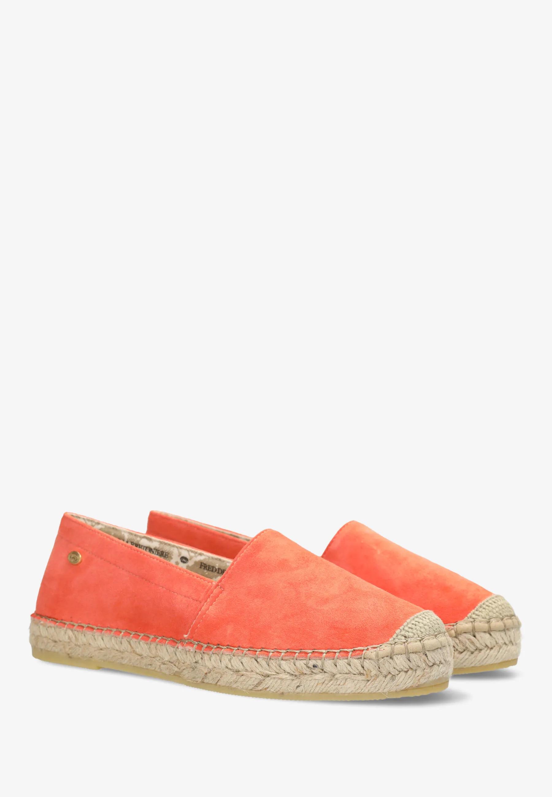 Mili Ana Espadrille Veloursleder Koralle