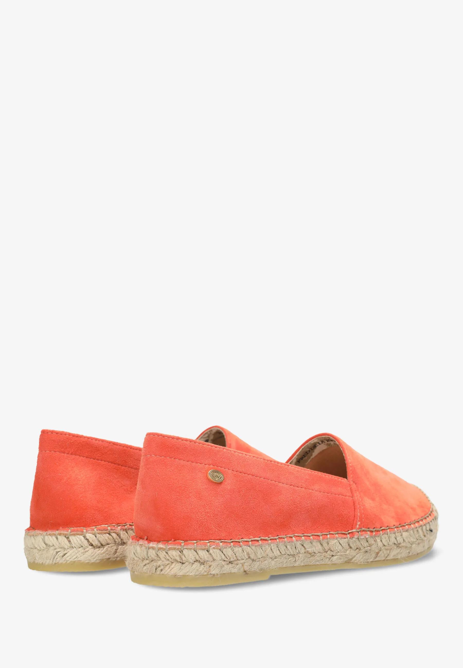 Mili Ana Espadrille Veloursleder Koralle
