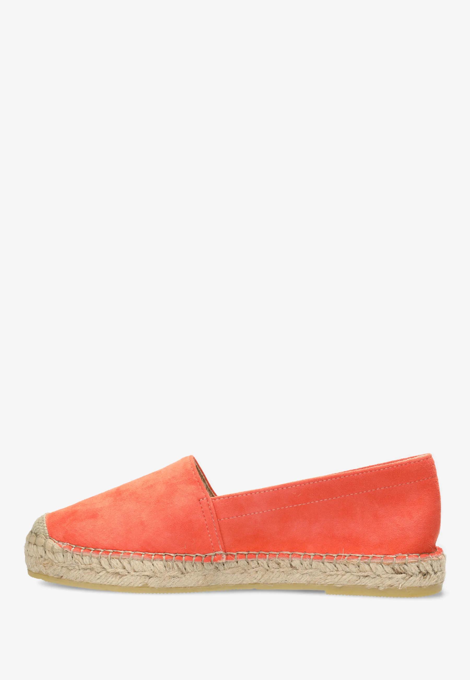 Mili Ana Espadrille Veloursleder Koralle