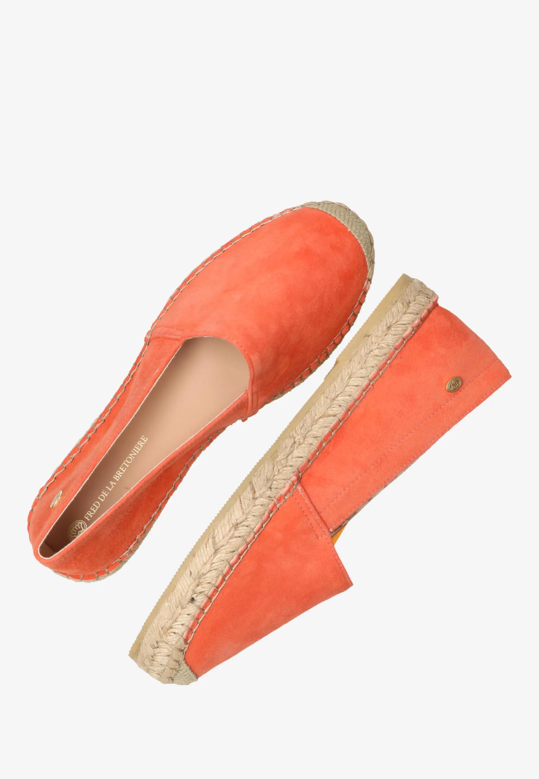 Mili Ana Espadrille Veloursleder Koralle