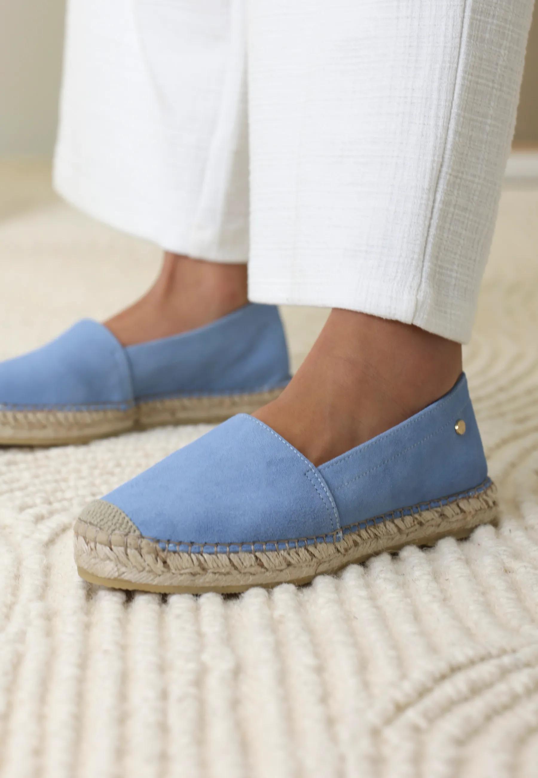 Mili Ana Espadrille Veloursleder Babyblau
