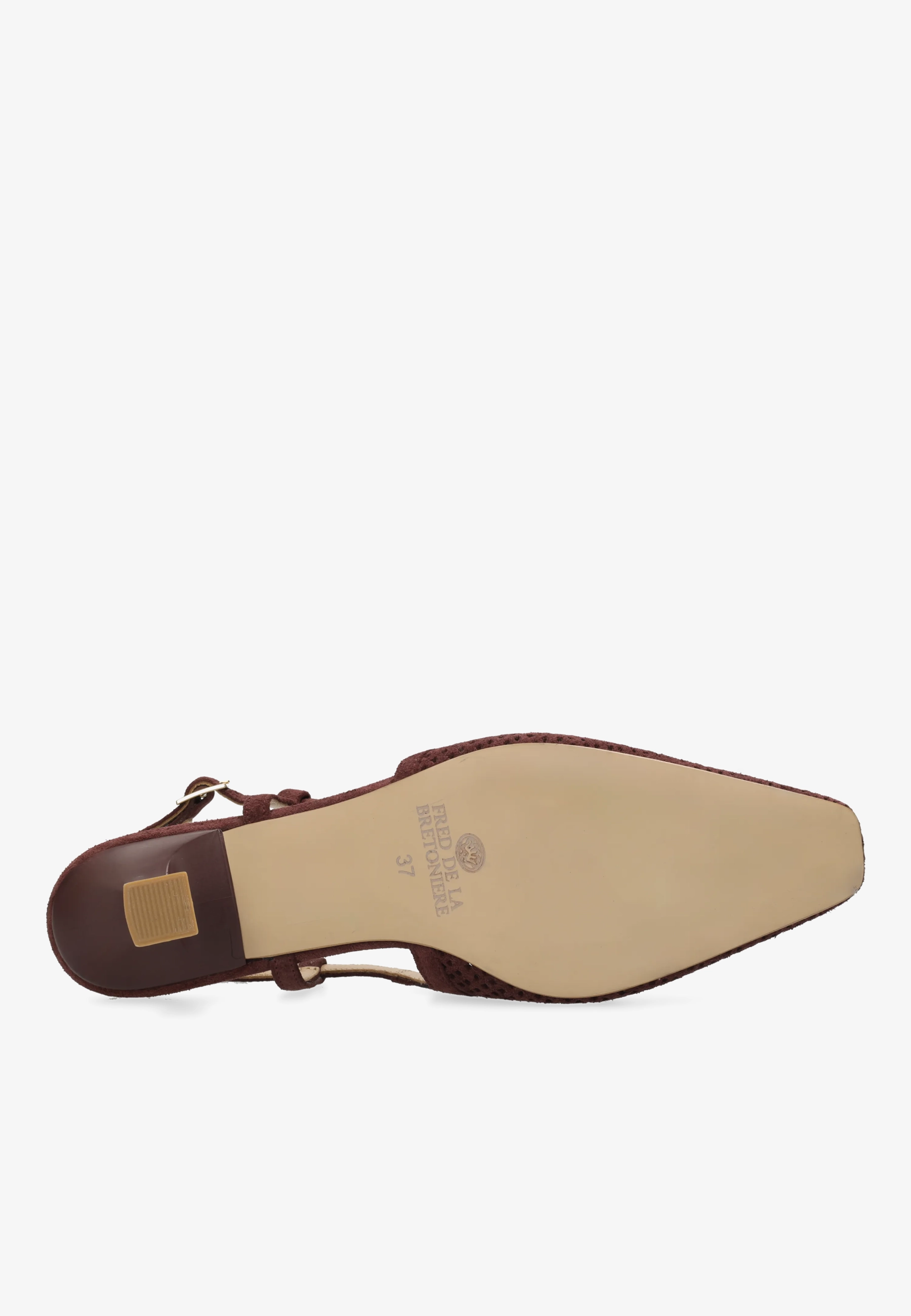 Carly sling Perfo suède Bordeauxrood