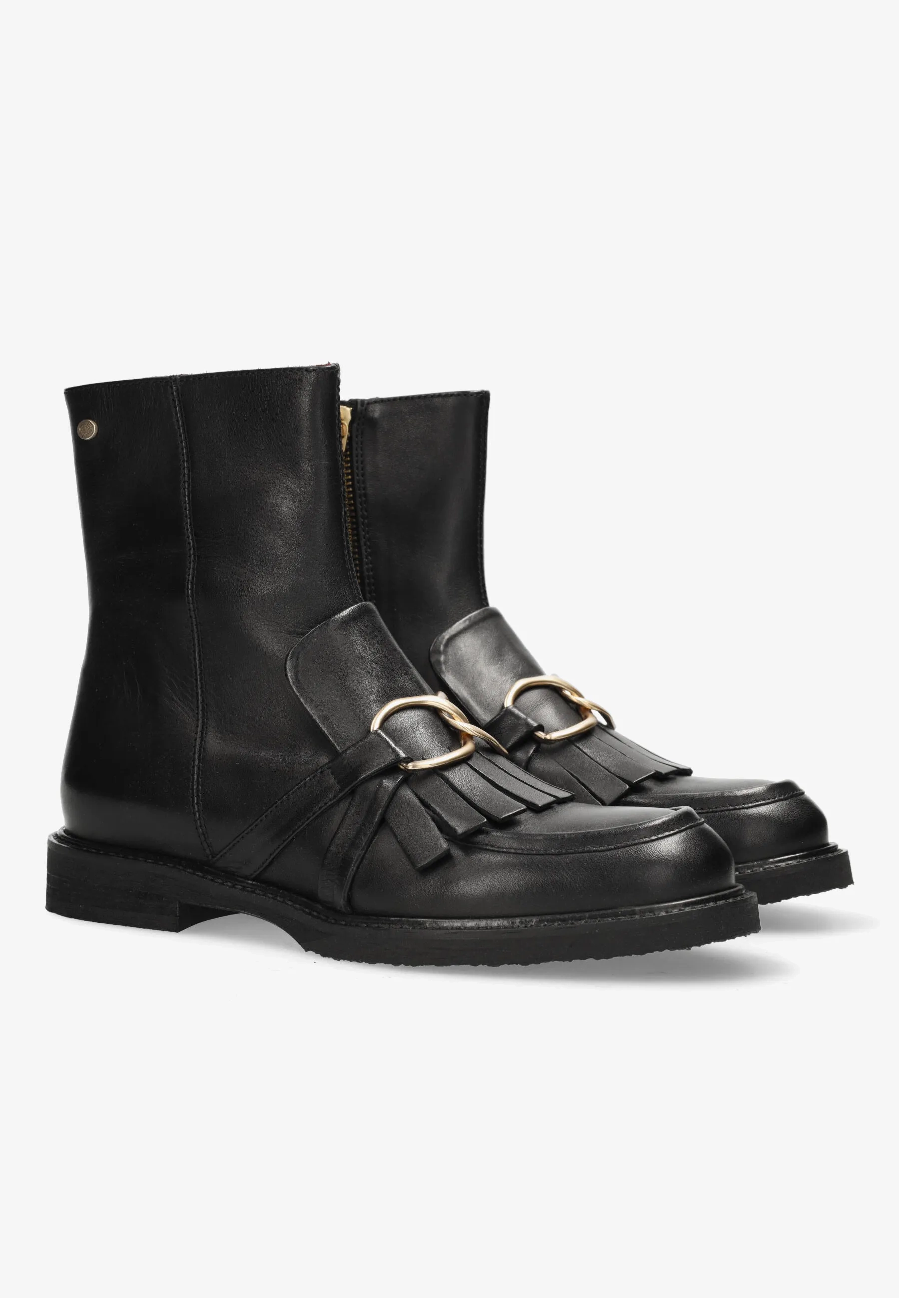 Paris Hay enkellaars leer zwart