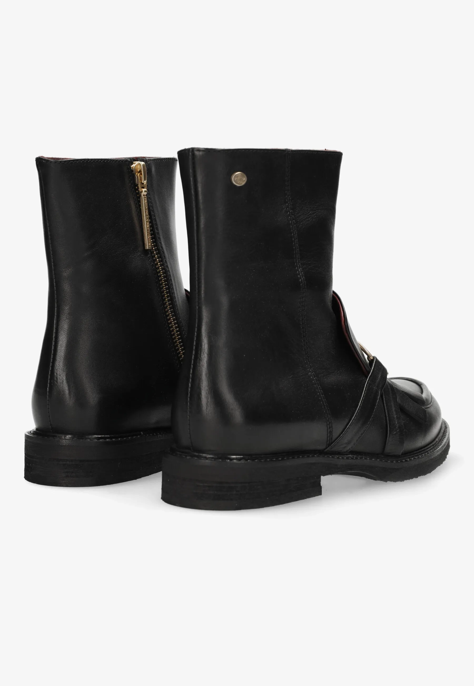 Paris Hay enkellaars leer zwart