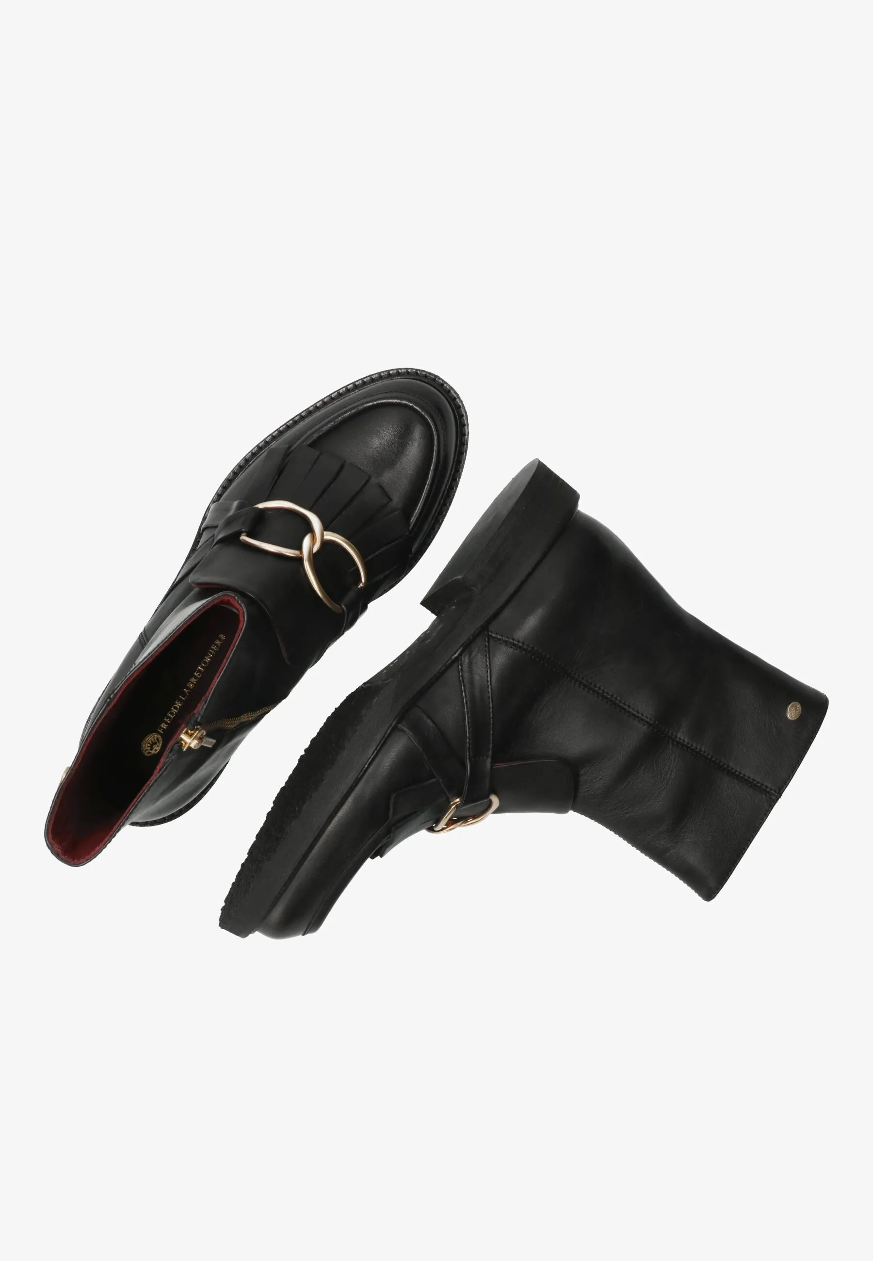 Paris Hay enkellaars leer zwart