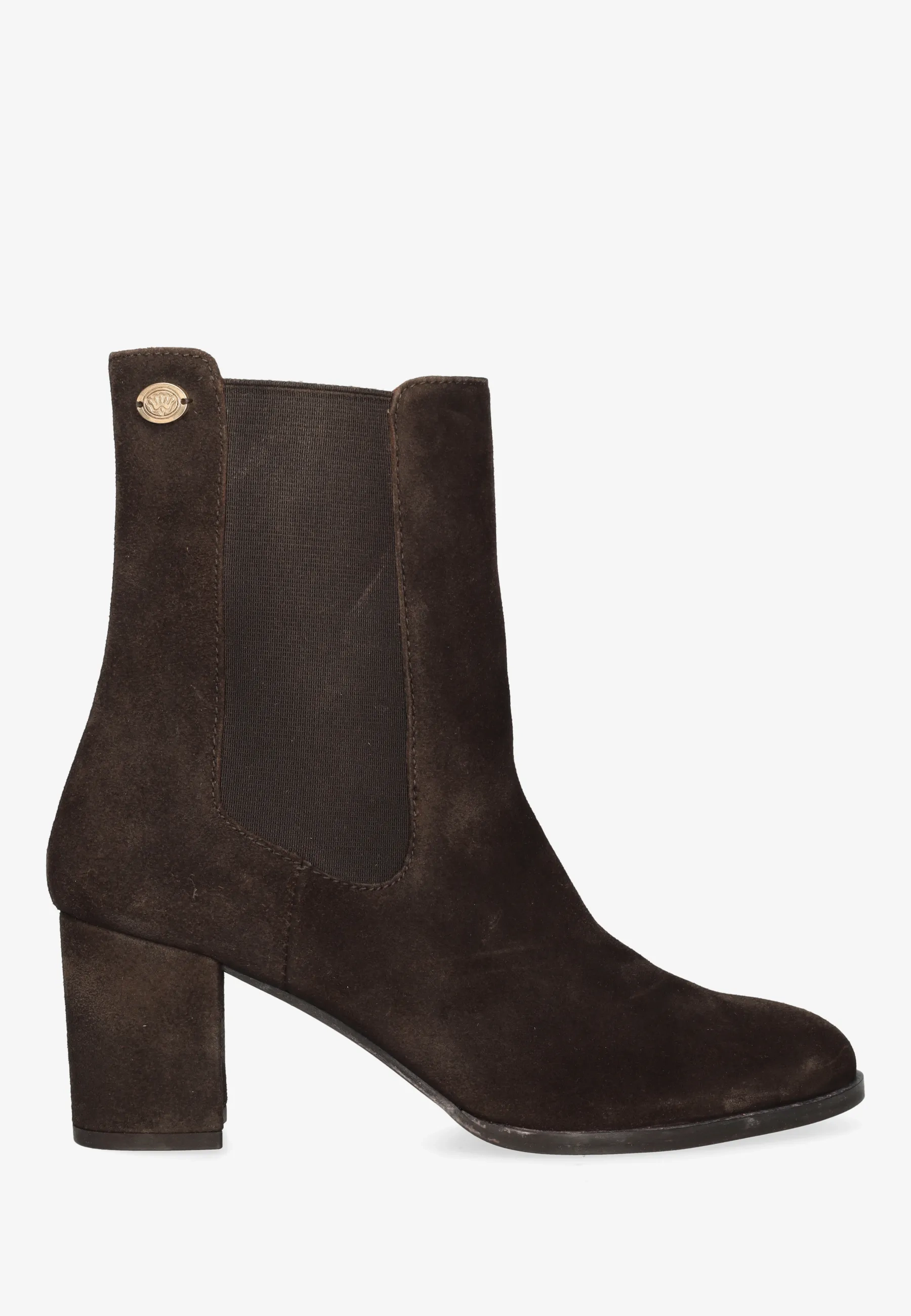 Farah chelsea enkellaars Suède Donkerbruin