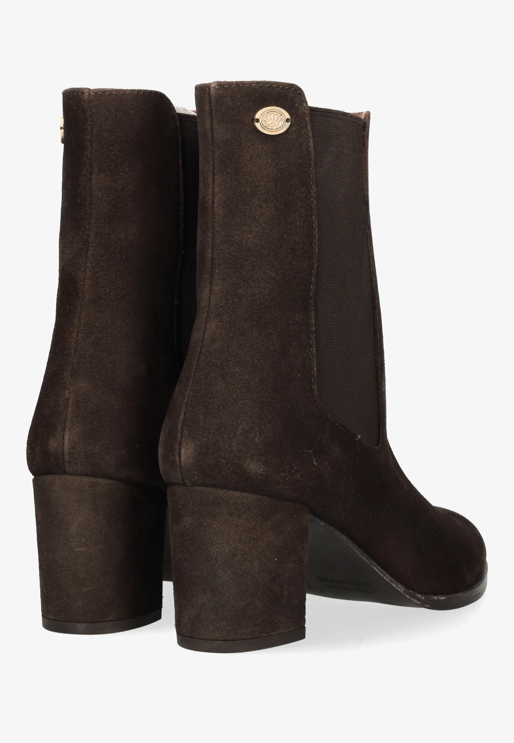 Farah chelsea enkellaars Suède Donkerbruin