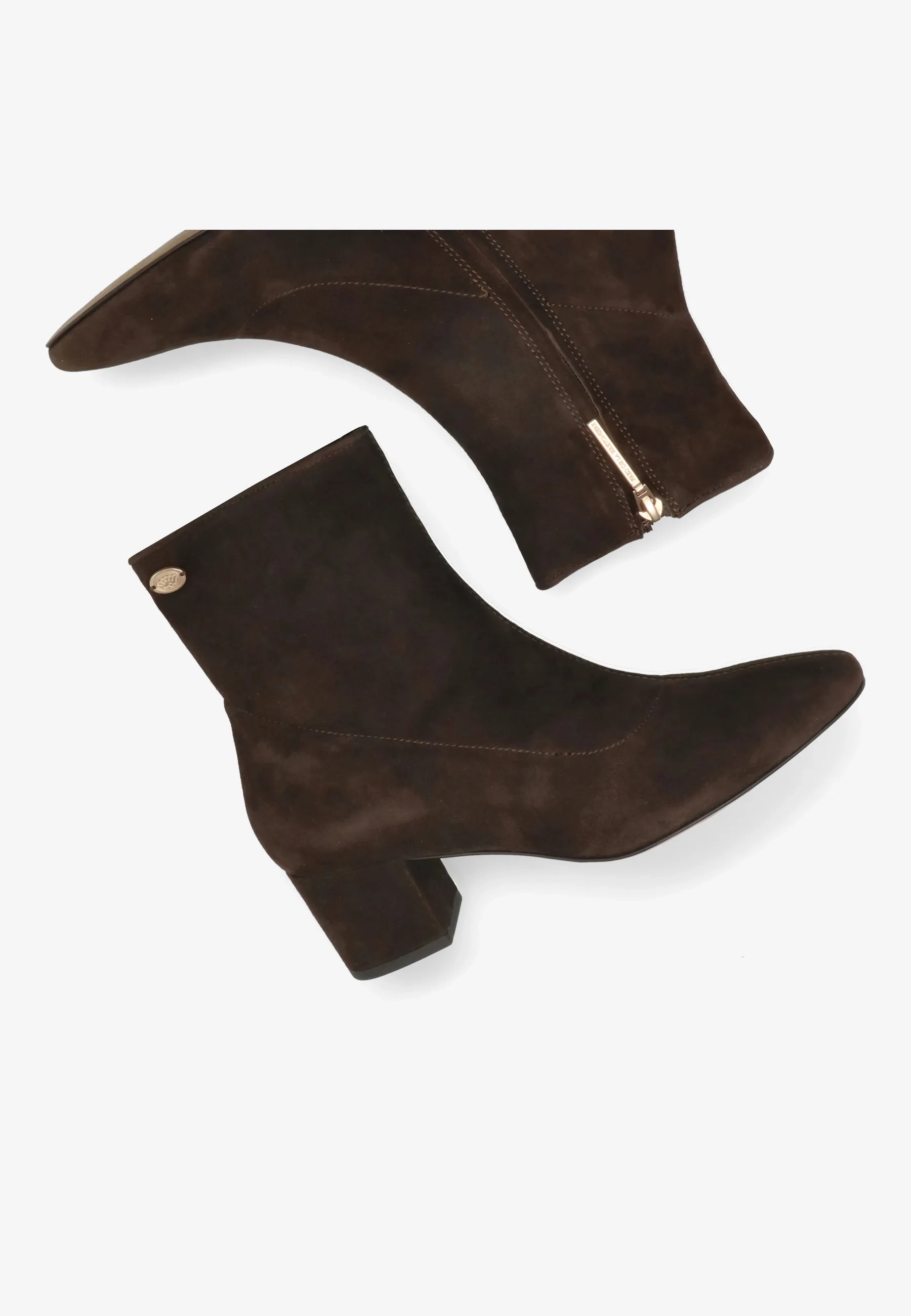 Galoppe Sleek enkellaars Suède Donkerbruin