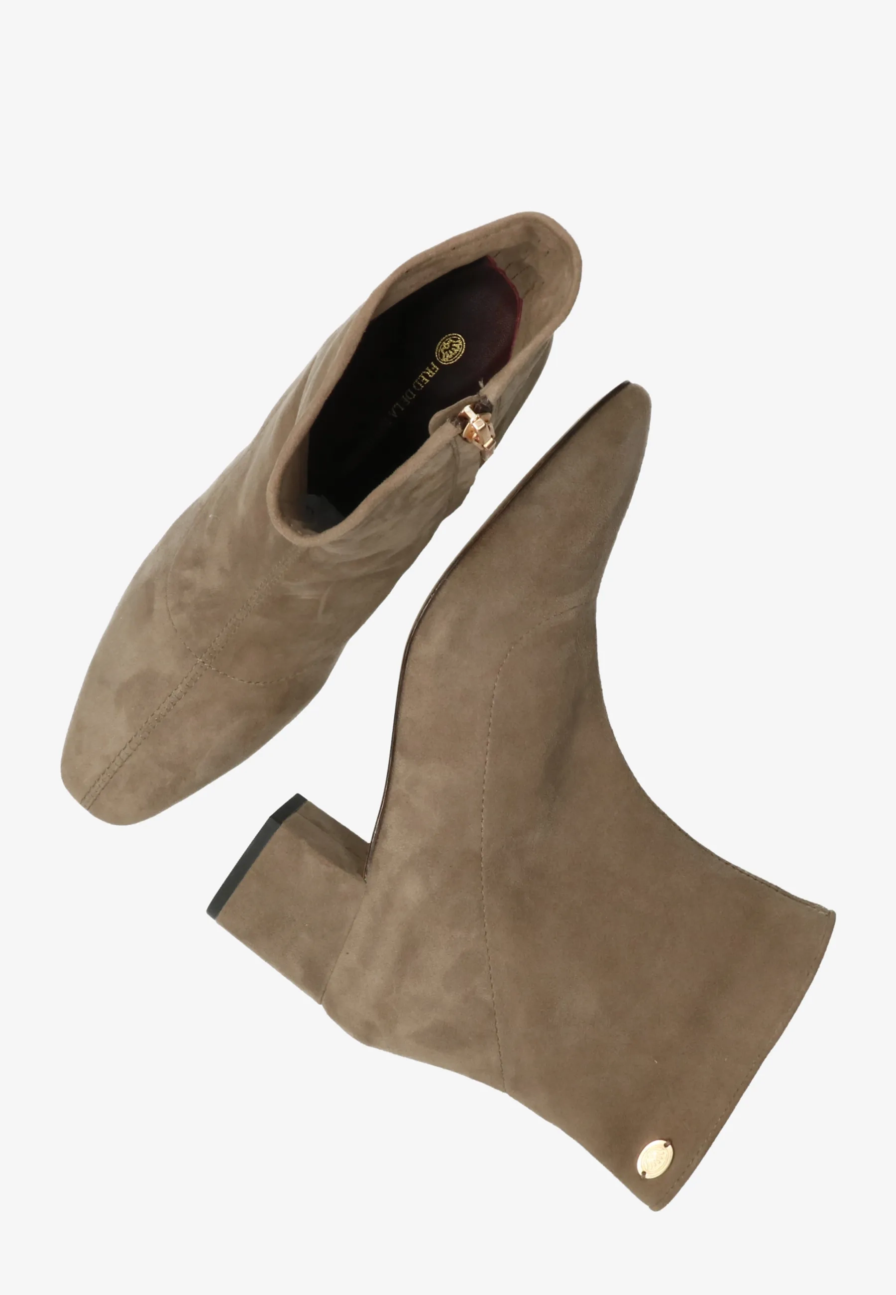 Galoppe Sleek enkellaars Suède Taupe