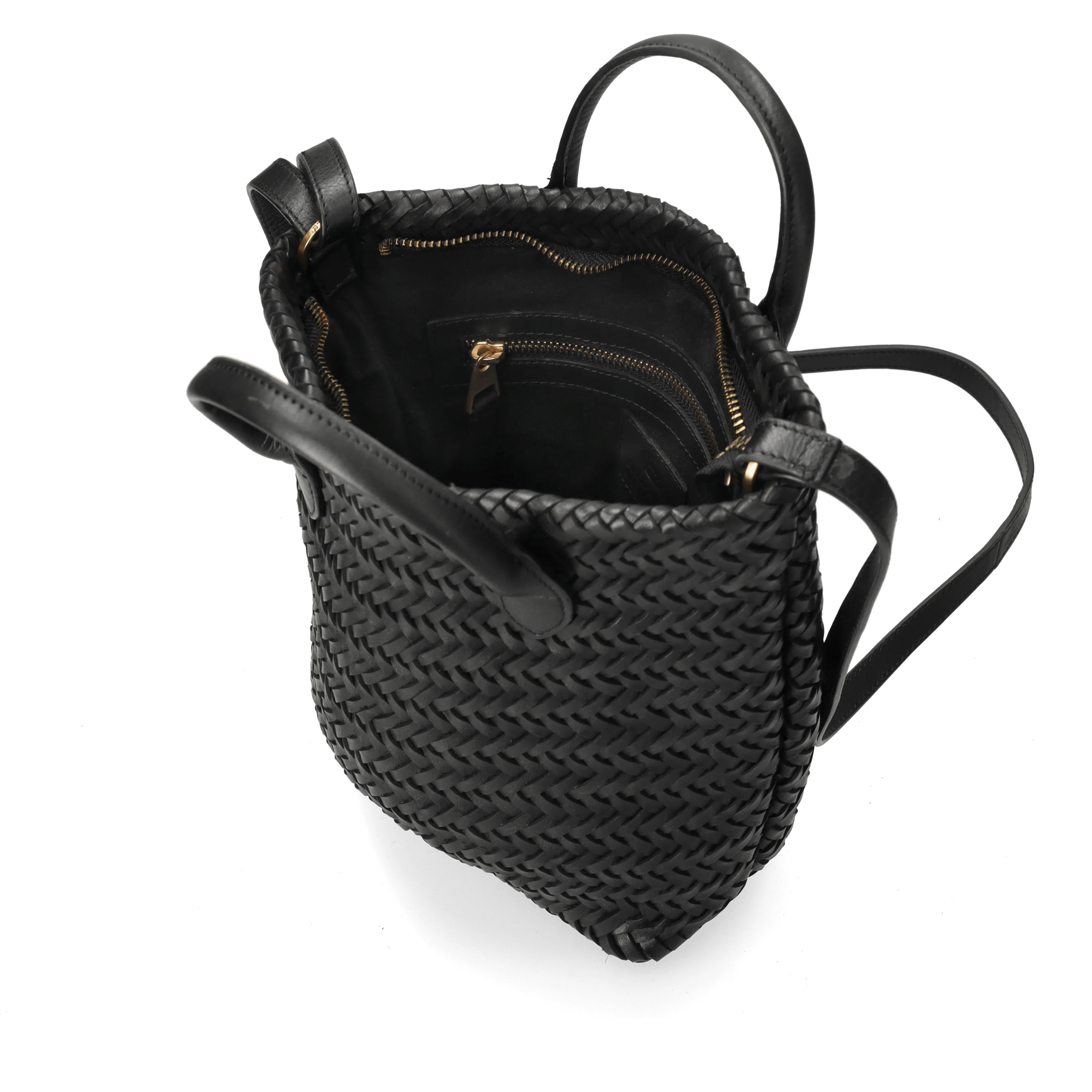 Fred de la Bretoniere Women | Black woven tote bag