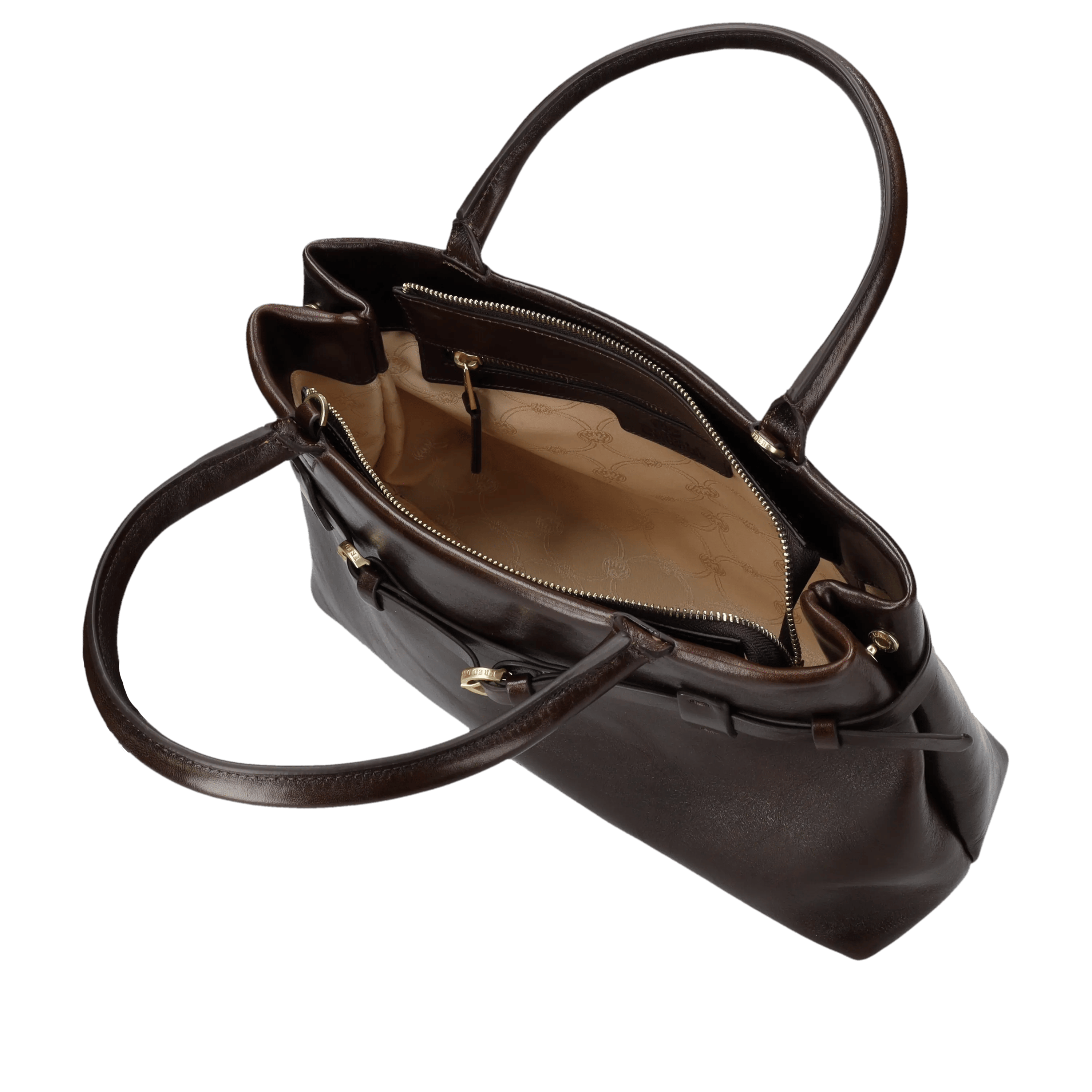 MAE HANDBAG Leather Dark Brown