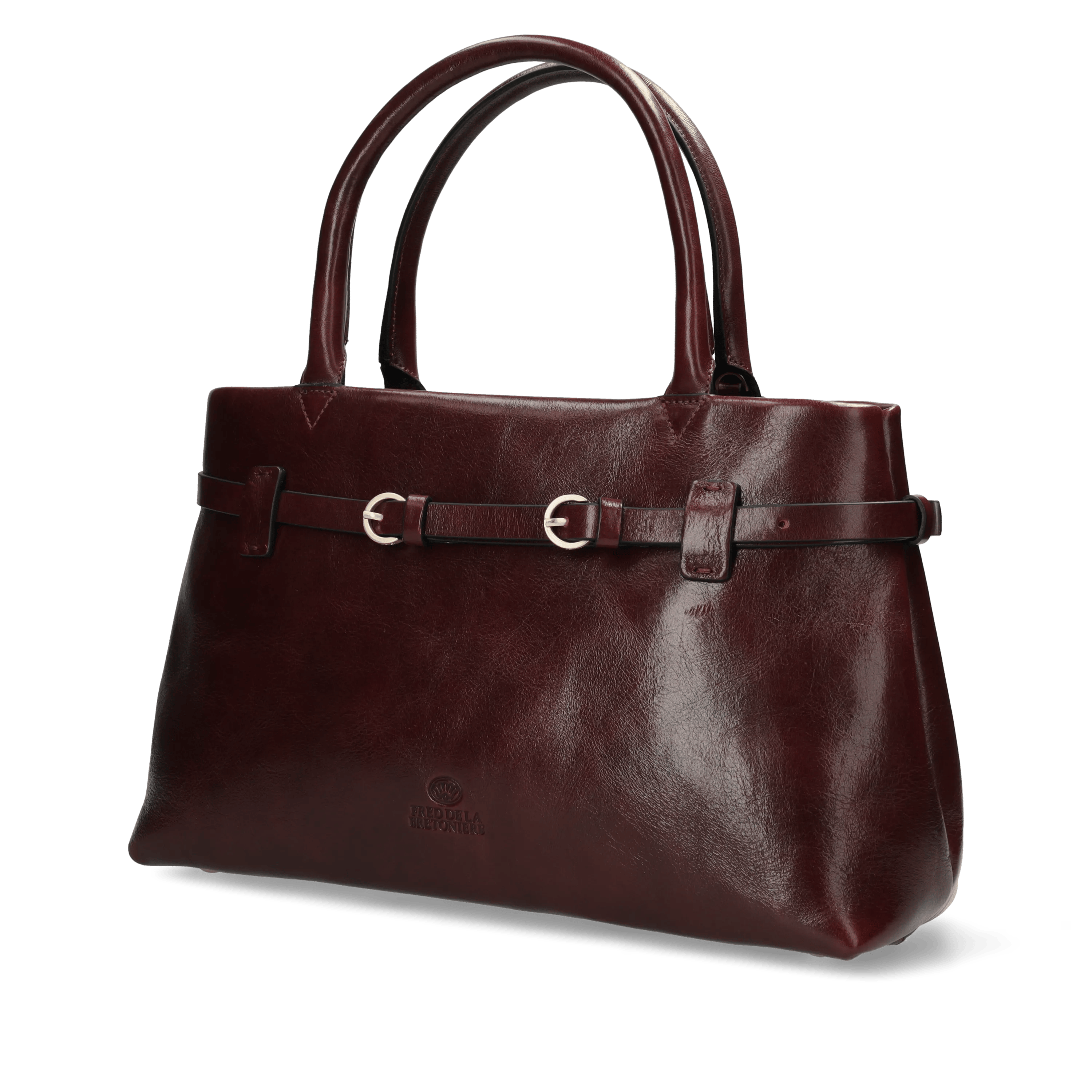 MAE HANDBAG Leather Bordeaux Red